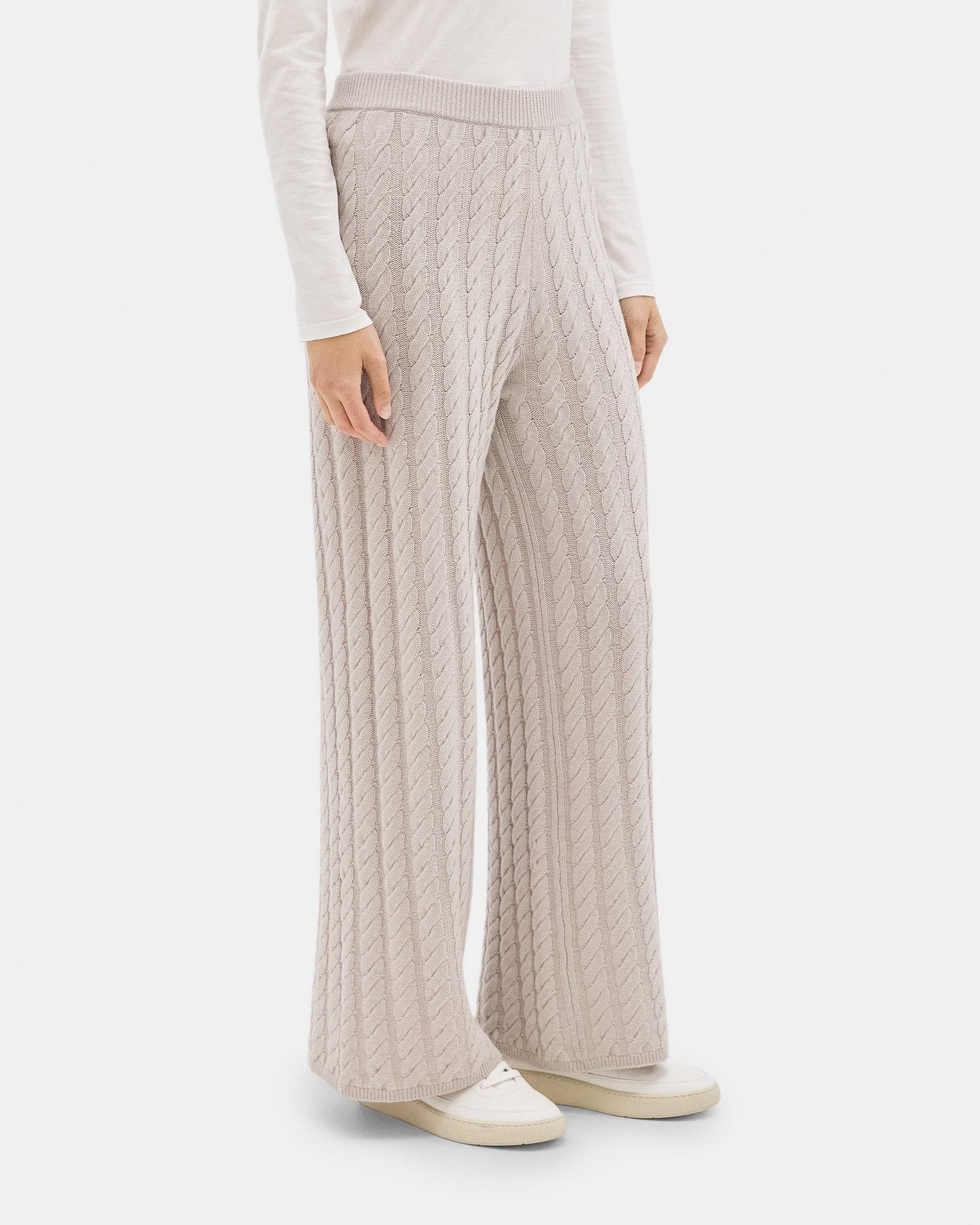 Cable Knit Pant in Wool-Cashmere Blend Product Image