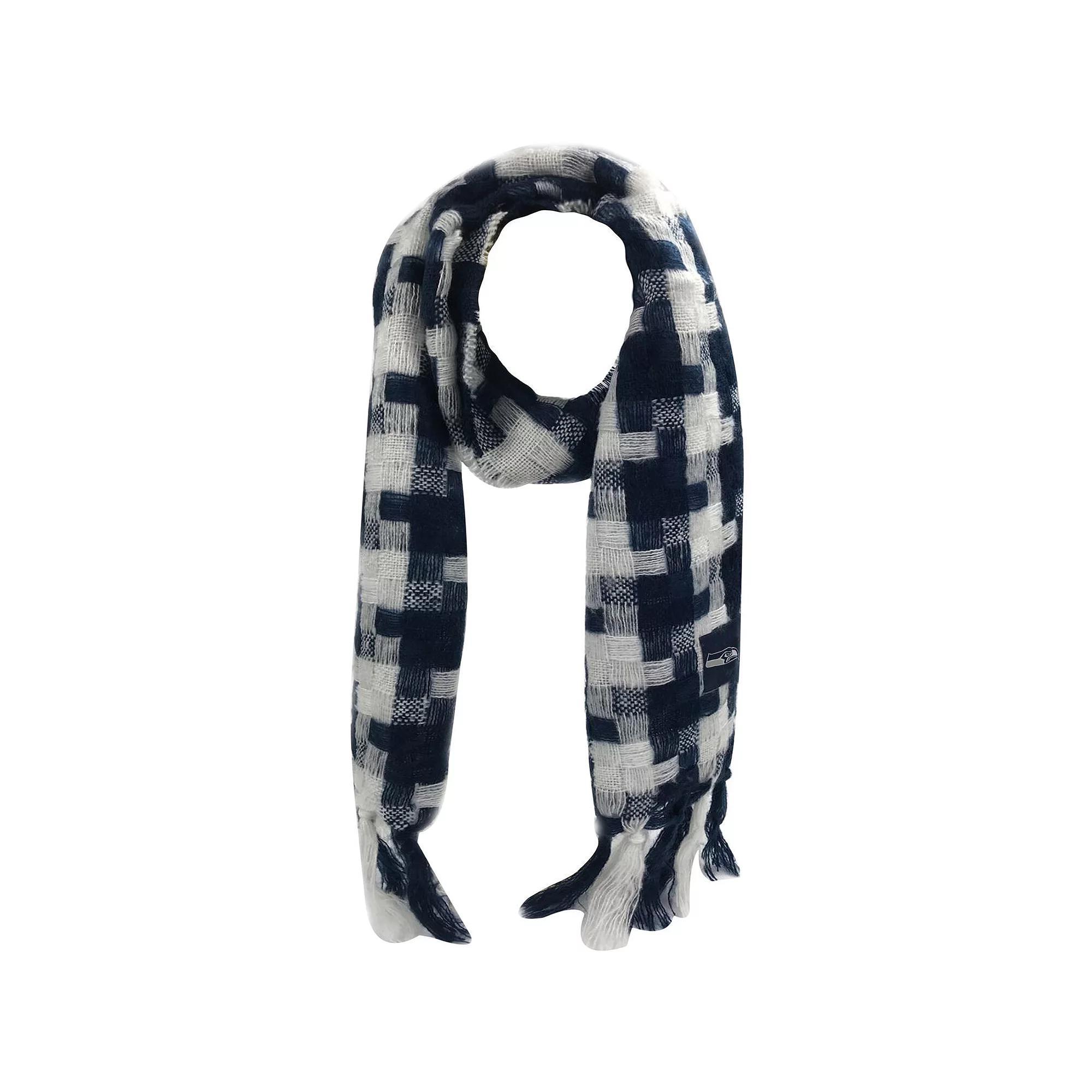 Women's FOCO Seattle Seahawks Checkered Woven Blanket Scarf, Team Product Image