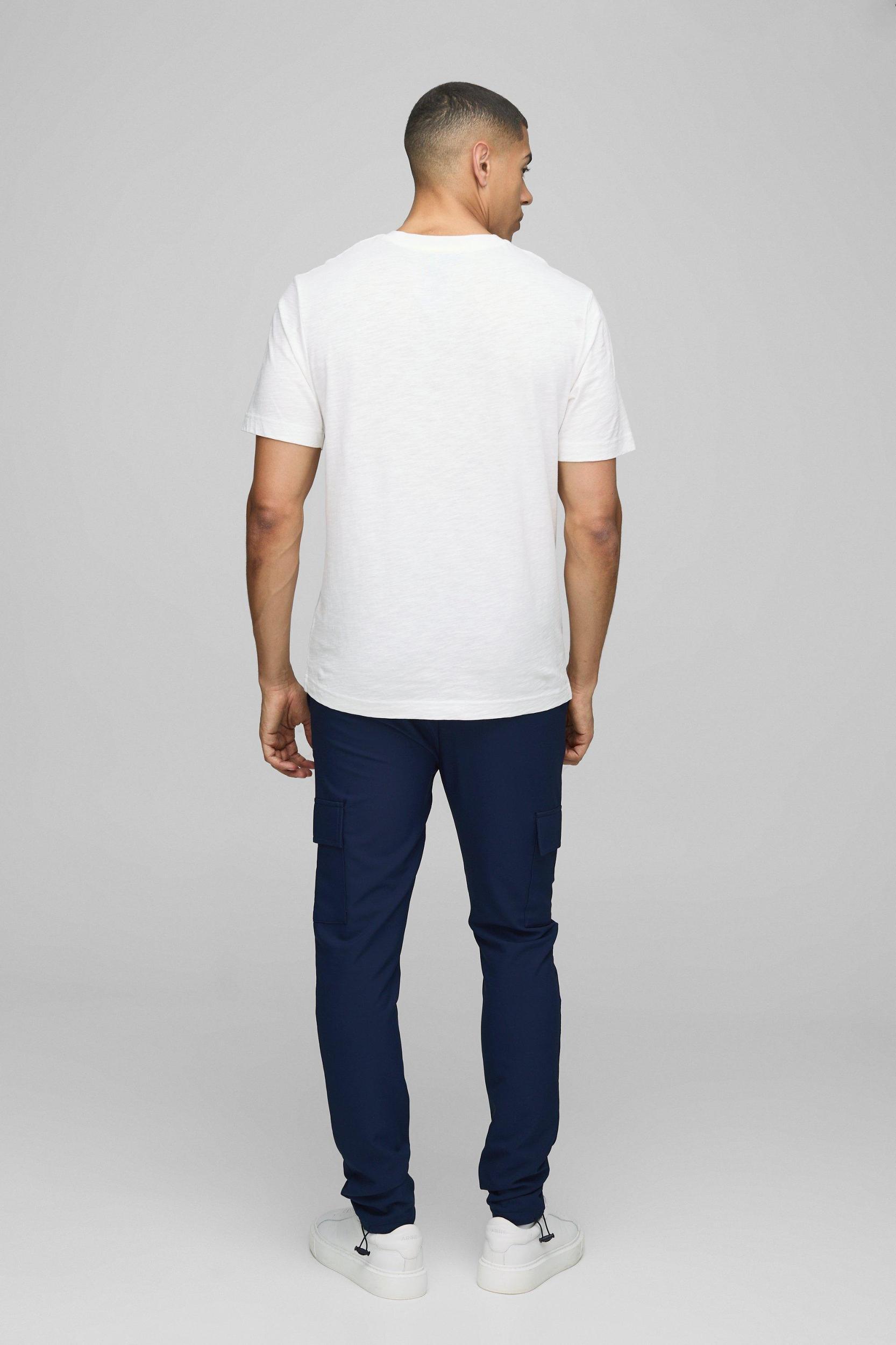 Elasticated Waist Technical Stretch Skinny Cargo Pants | boohooMAN USA Product Image