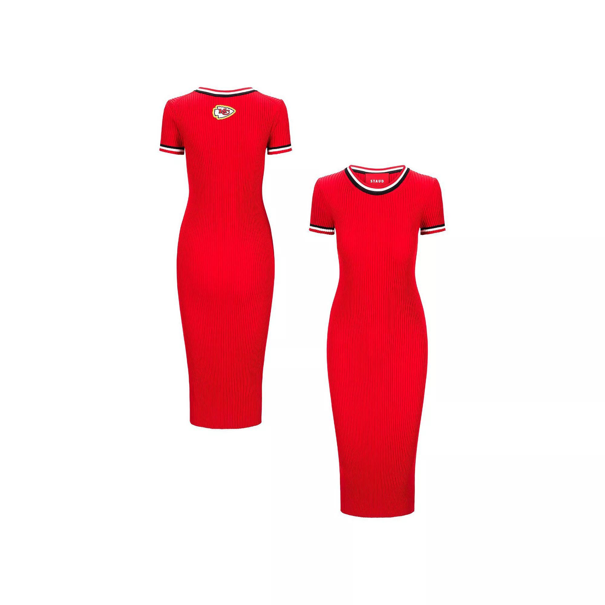 Women's STAUD  Red/Black Kansas City Chiefs Colleen Dress, Size: Medium Product Image
