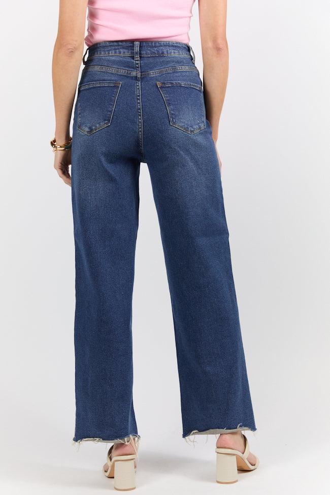 Kelsea Dark Wash Wide Leg Jeans Product Image