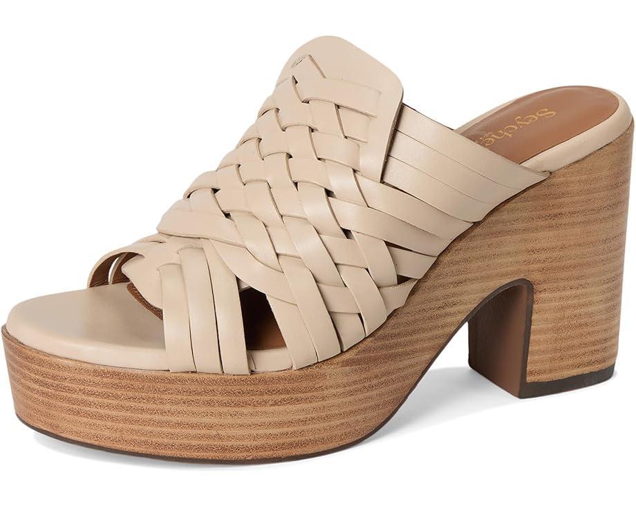 Adorned Raffia Platform Slide Product Image
