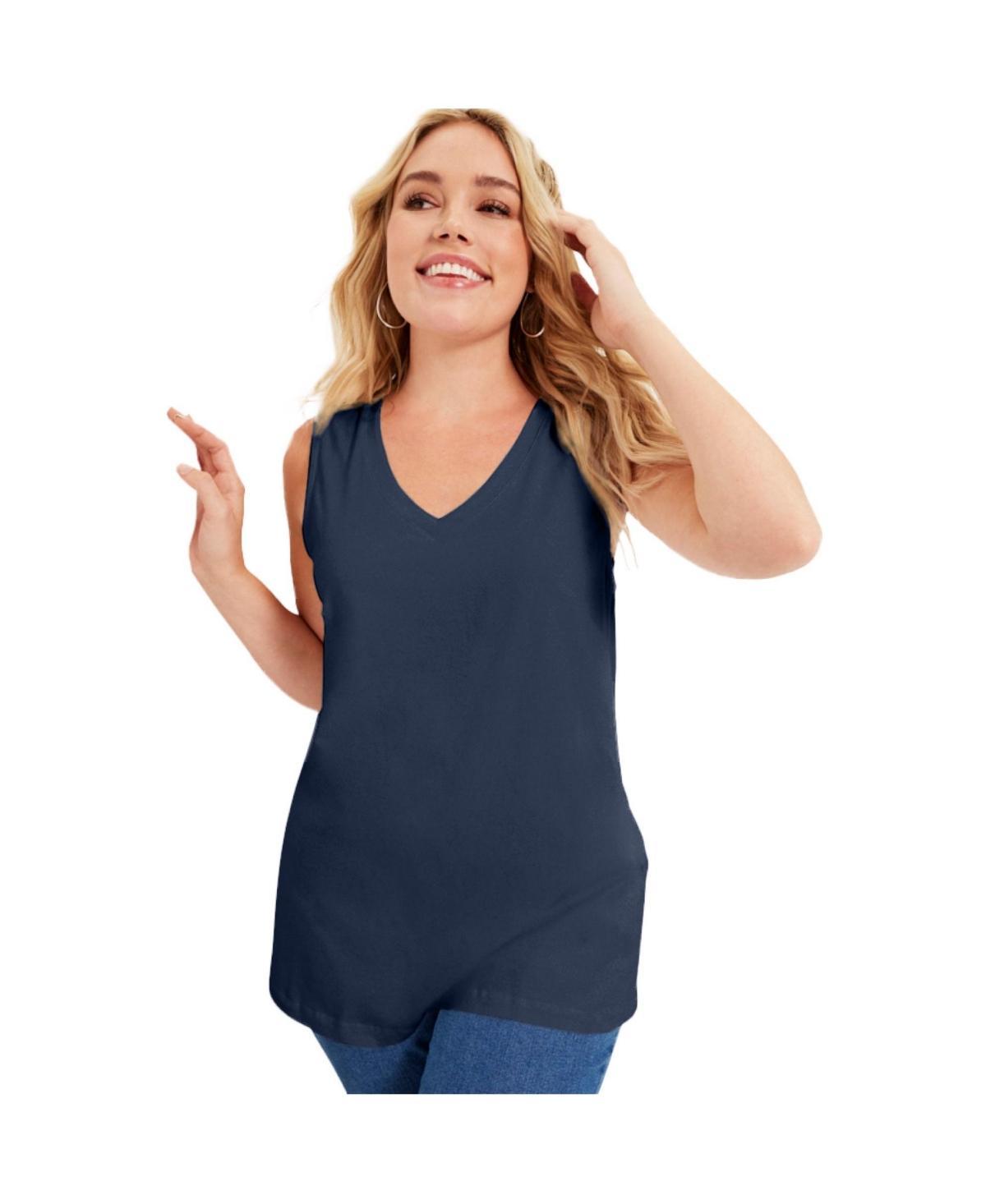 June + Vie Womens June + Vie V-Neck One + Only Tank Top Product Image