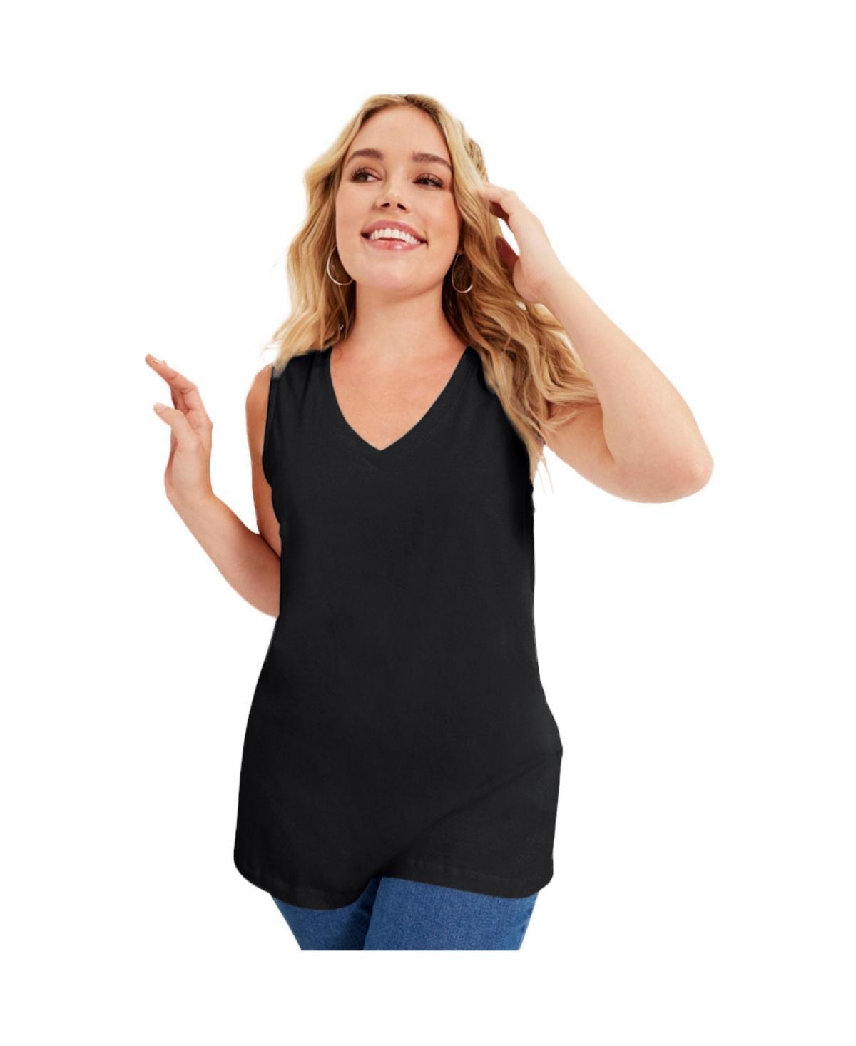 June + Vie Womens June + Vie V-Neck One + Only Tank Top Product Image