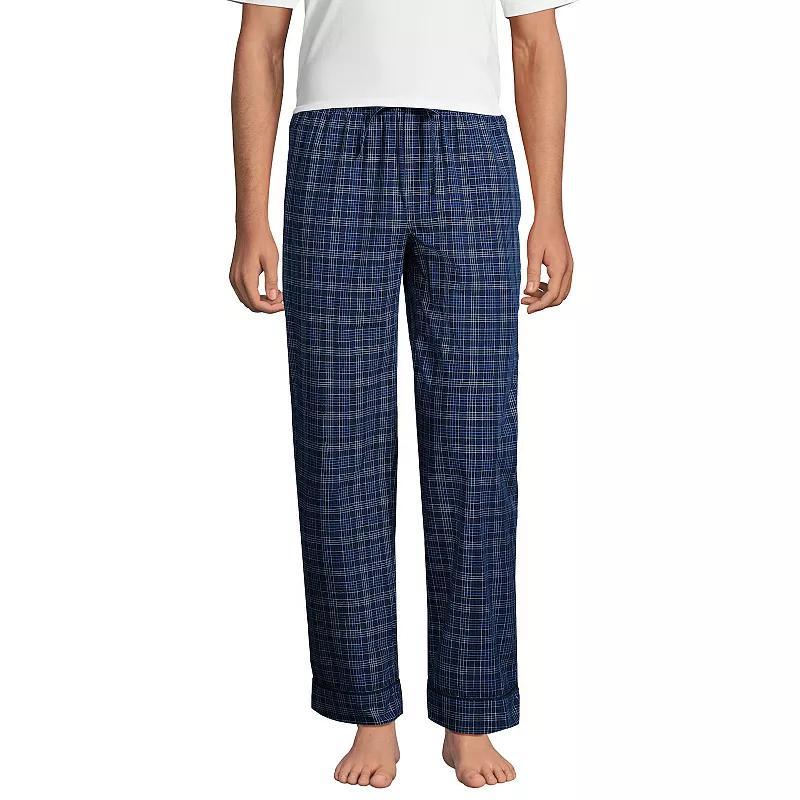 Men's Lands' End Essential Pajama Pants, Size: Medium, Gray Mist Sails Product Image