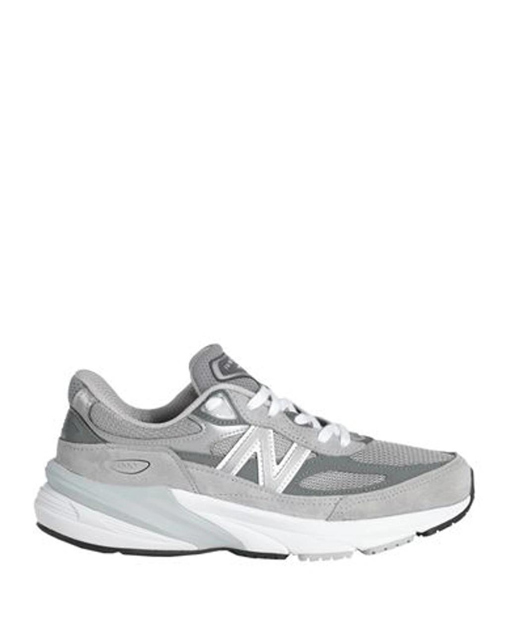 NEW BALANCE Grey Low Top Sneakers With Logo Detail In Suede And Tech Fabric Man Product Image