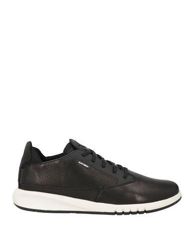 GEOX Man Sneakers Black Size 9 Leather Product Image