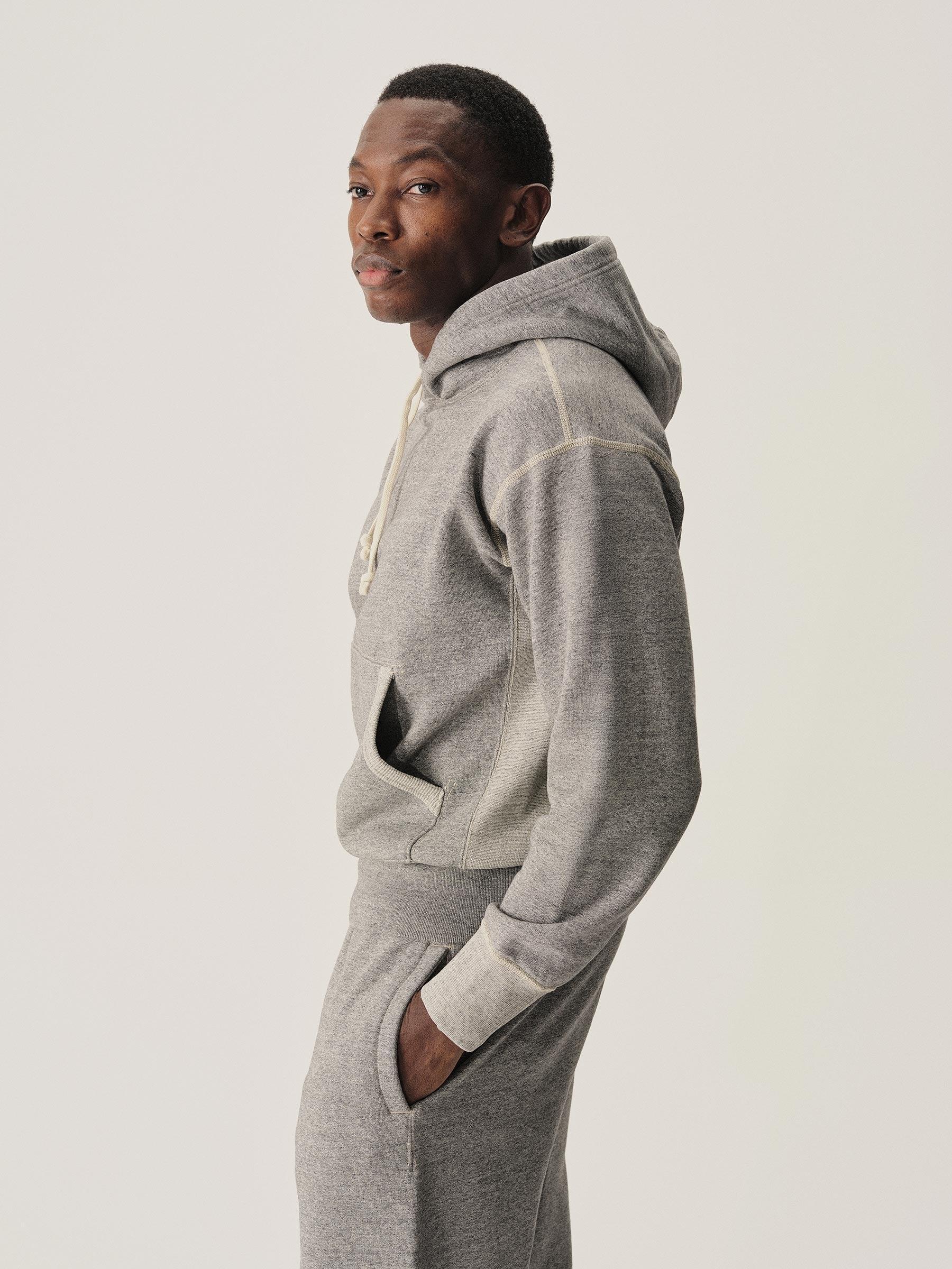 Heather Grey Welterweight Hooded Sweatshirt Product Image