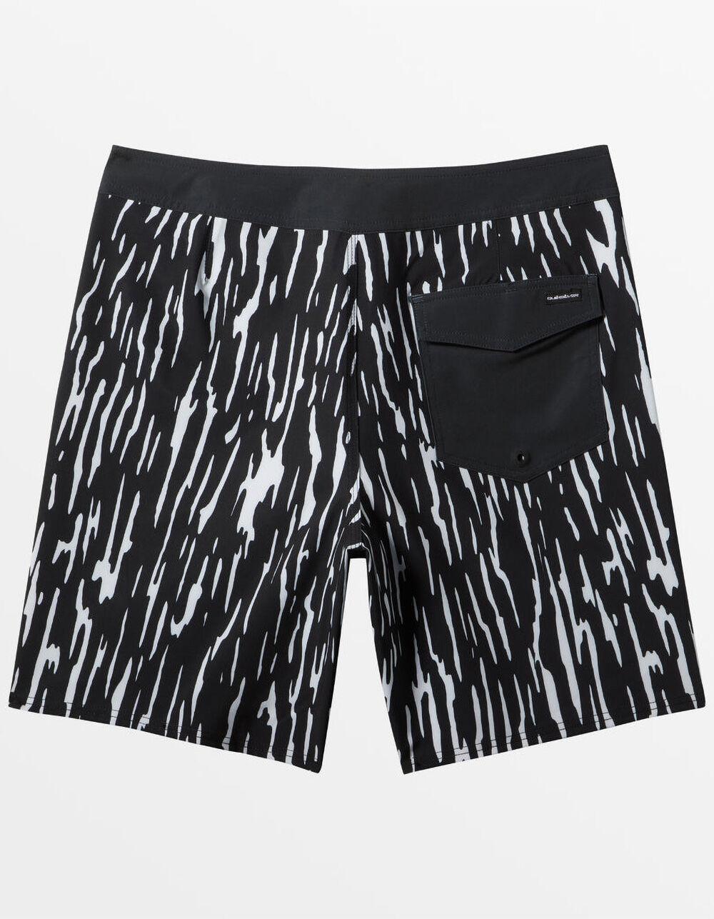 QUIKSILVER Surfsilk Straight Leg Mens 19" Boardshorts - BLK/WHT Product Image