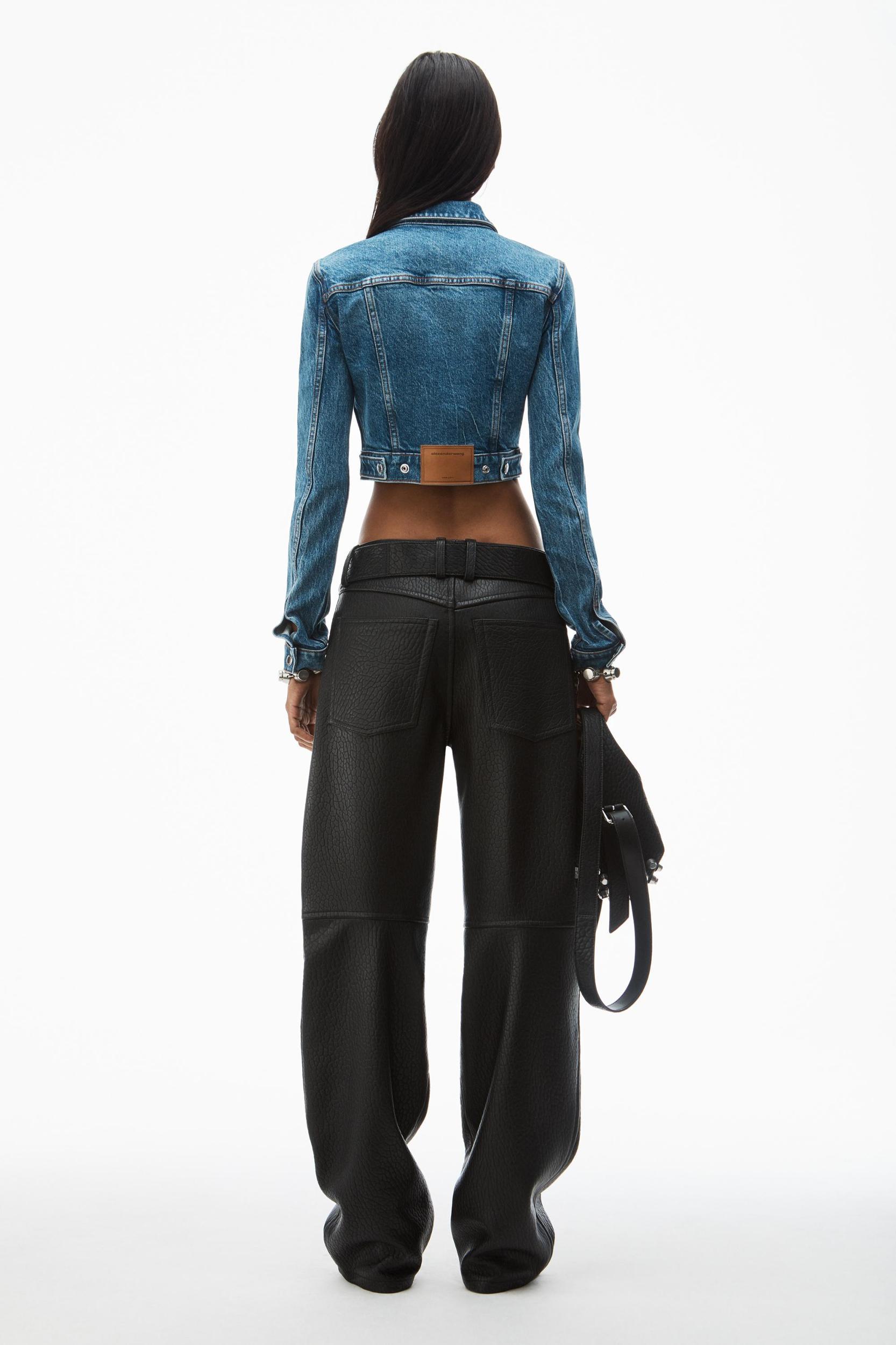 Cropped Trucker Jacket In Comfort-stretch Denim Product Image