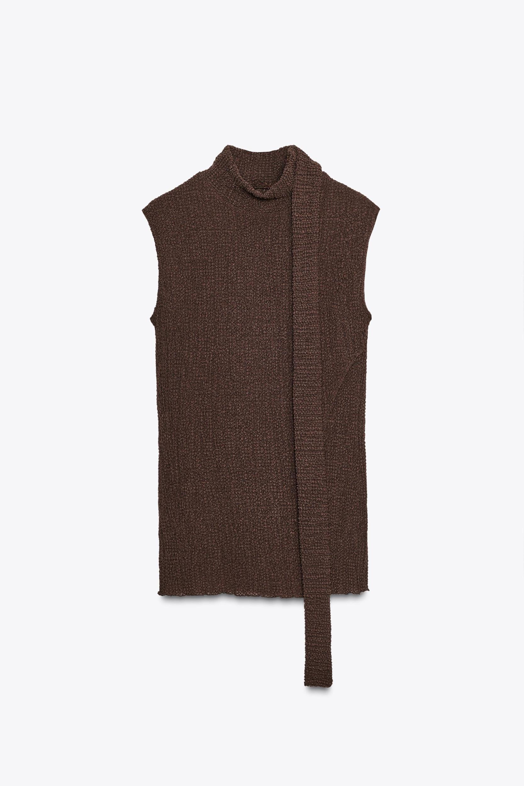TEXTURED SCARF TOP Product Image