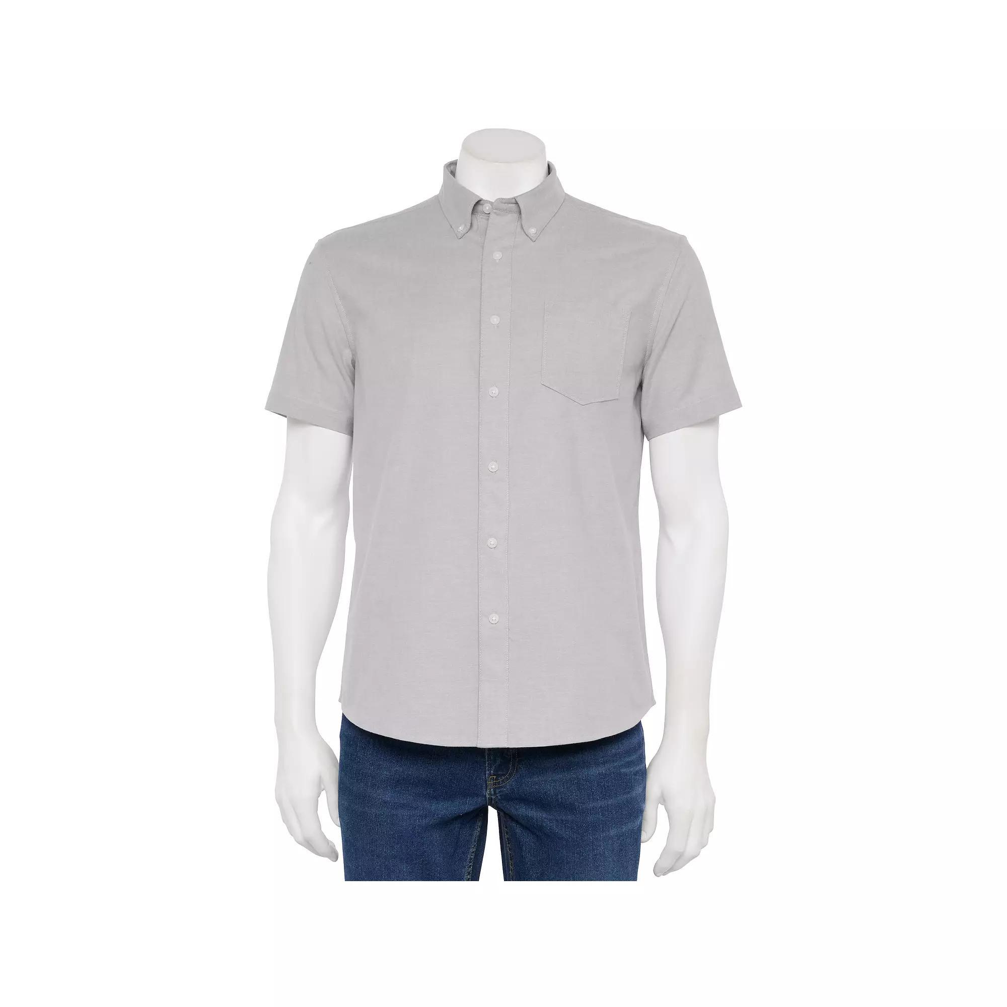 Men's Sonoma Goods For Life® Adaptive Short Sleeve Perfect Length Shirt, Size: XXL, White Product Image