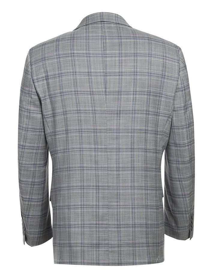 Lozano Collection - Men's 2 Piece Regular Fit Gray Plaid Suit Product Image