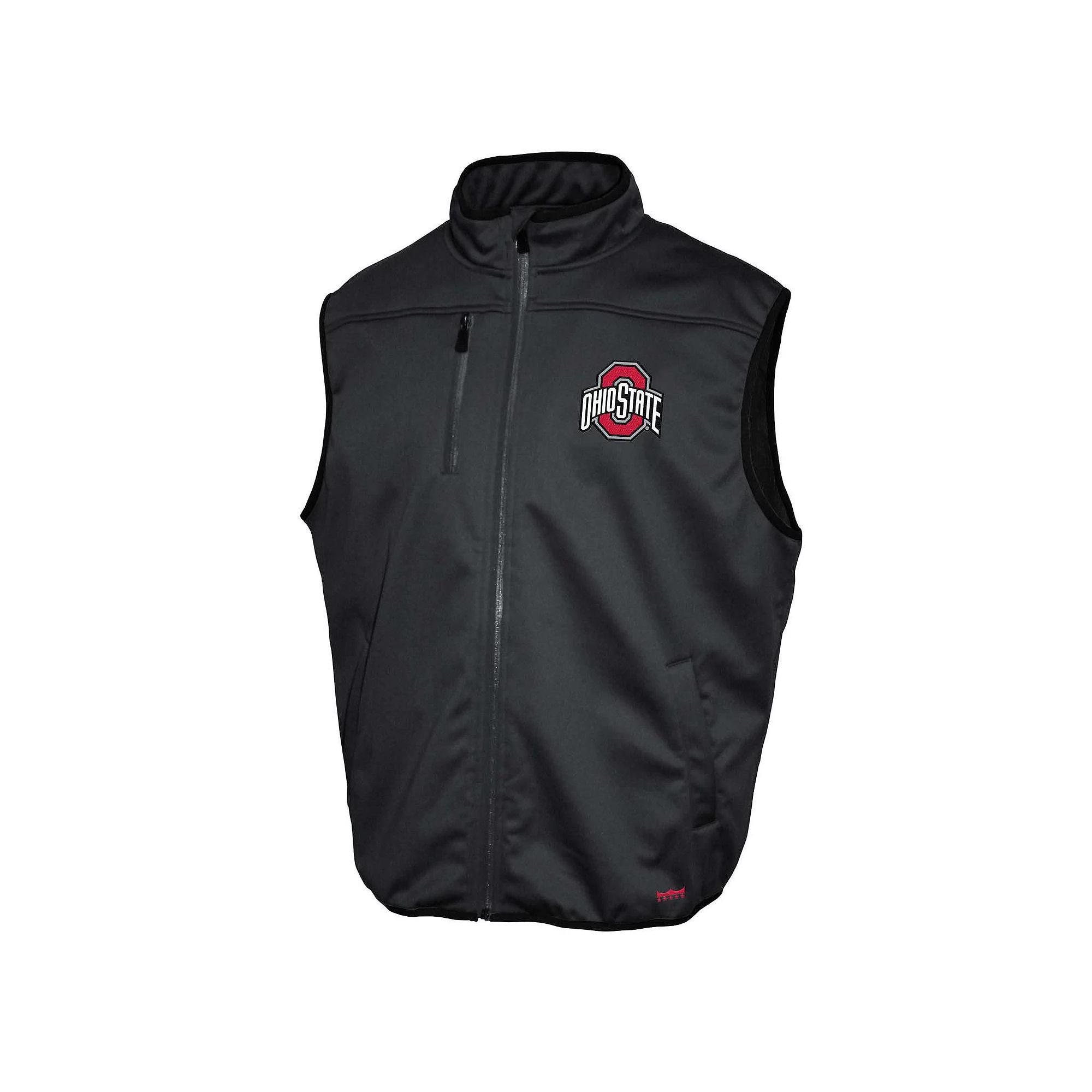 Men's Ohio State Buckeyes Zip Up Softshell Vest, Size: Small, Gray Product Image
