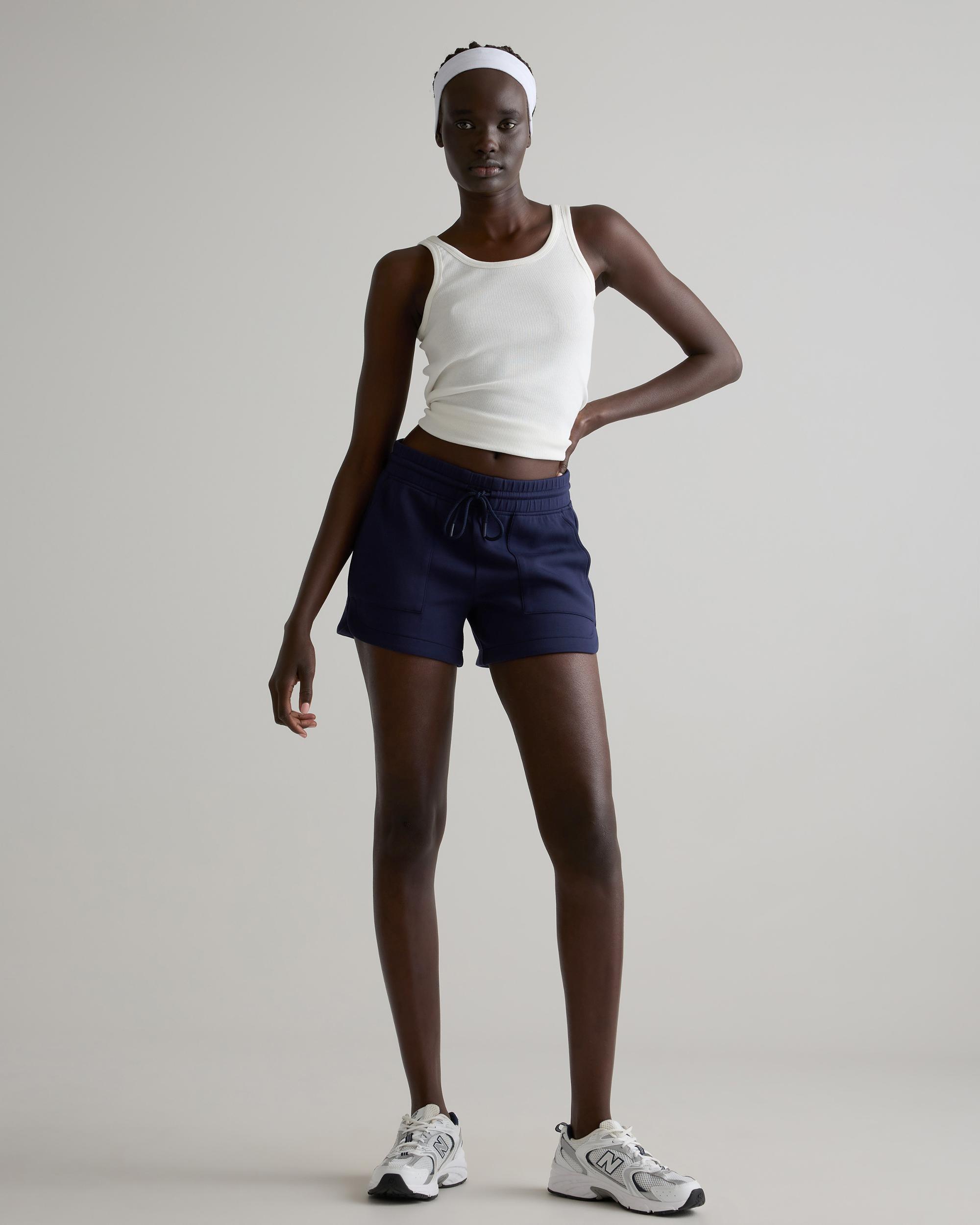 Quince | Women's CloudComfort High-Rise Sweatshort Tencel Product Image