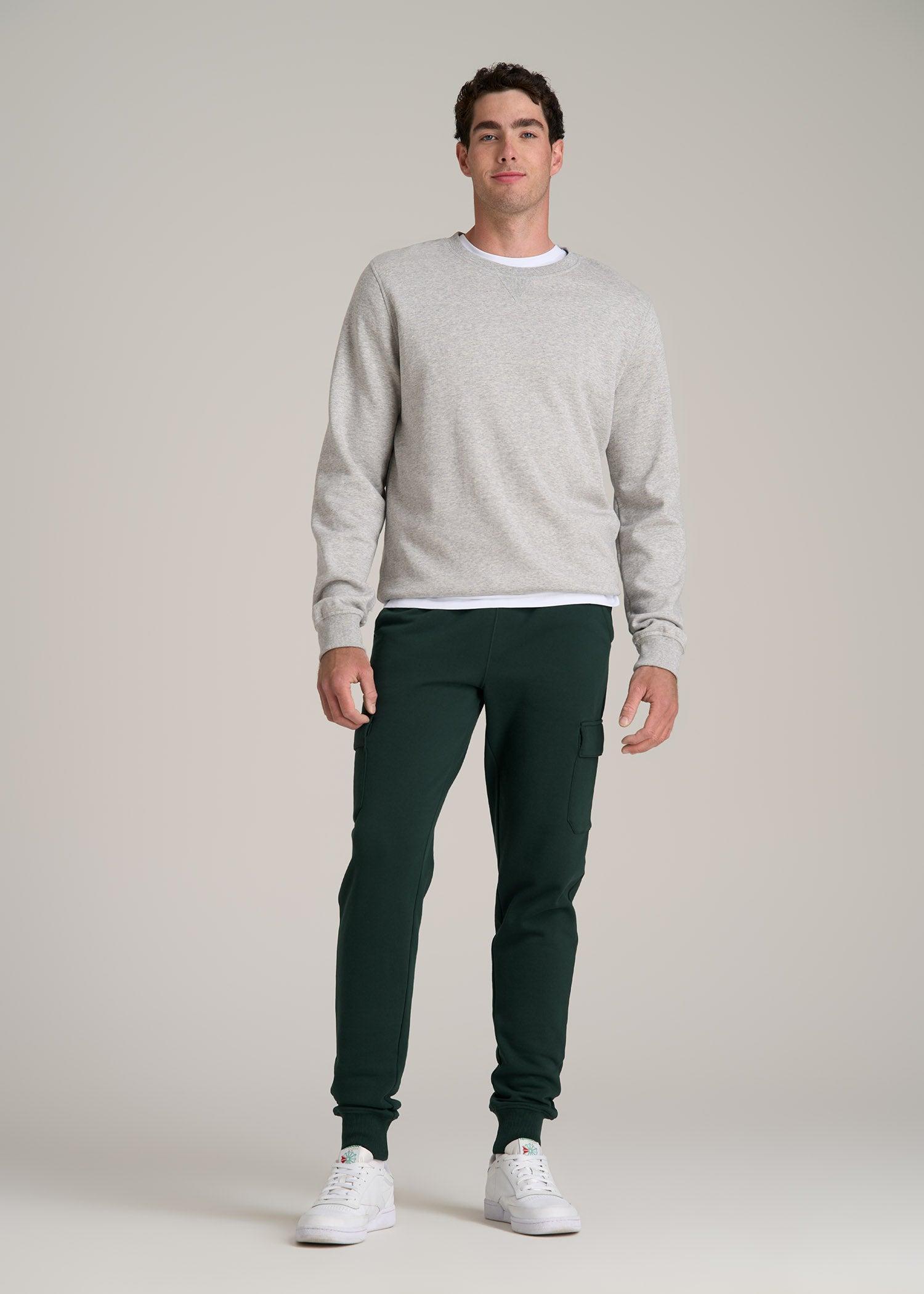 Wearever Fleece Cargo Jogger For Tall Men in Rain Forest Male Product Image