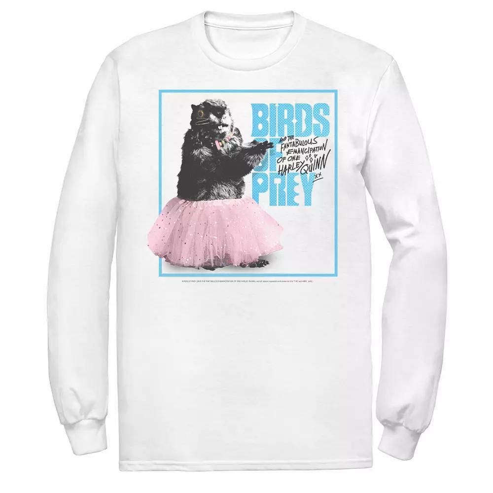 Men's DC Comics Birds Of Prey Happy Chipmunk Portrait Logo Tee, Size: Medium, White Product Image