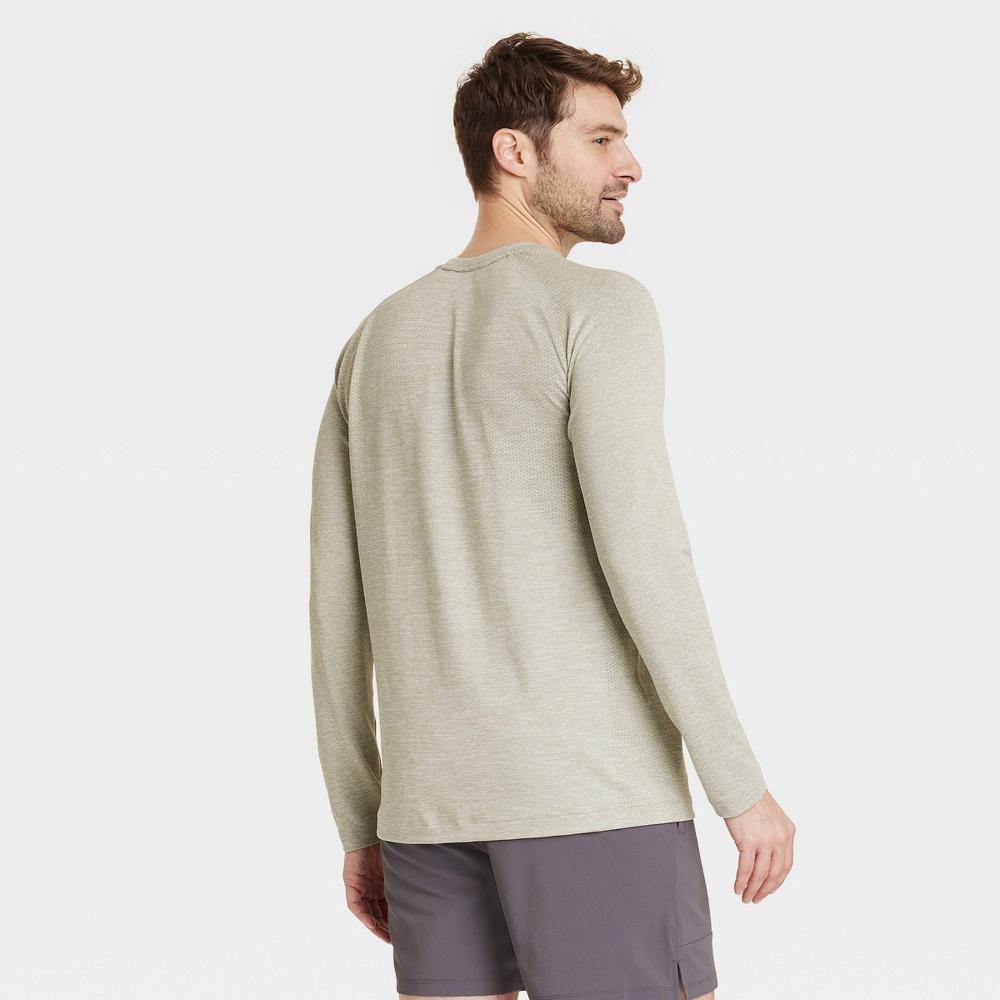 Mens Long Sleeve Seamless T-Shirt - All In Motion Heathered XXL Product Image