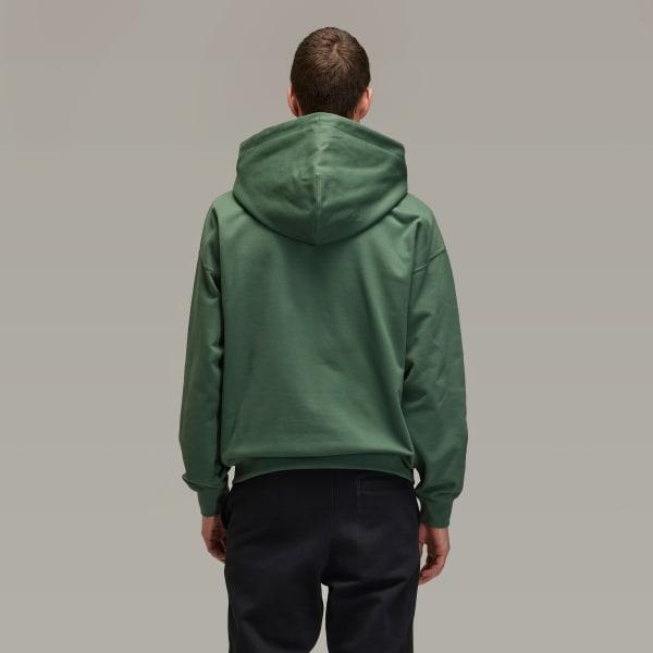 adidas Y-3 French Terry Zip Hoodie Green Oxide XS Mens Product Image