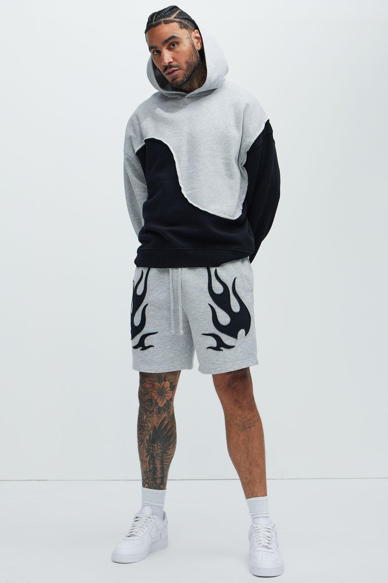 Tyson Oversized Swirl Hoodie - Black/combo Product Image