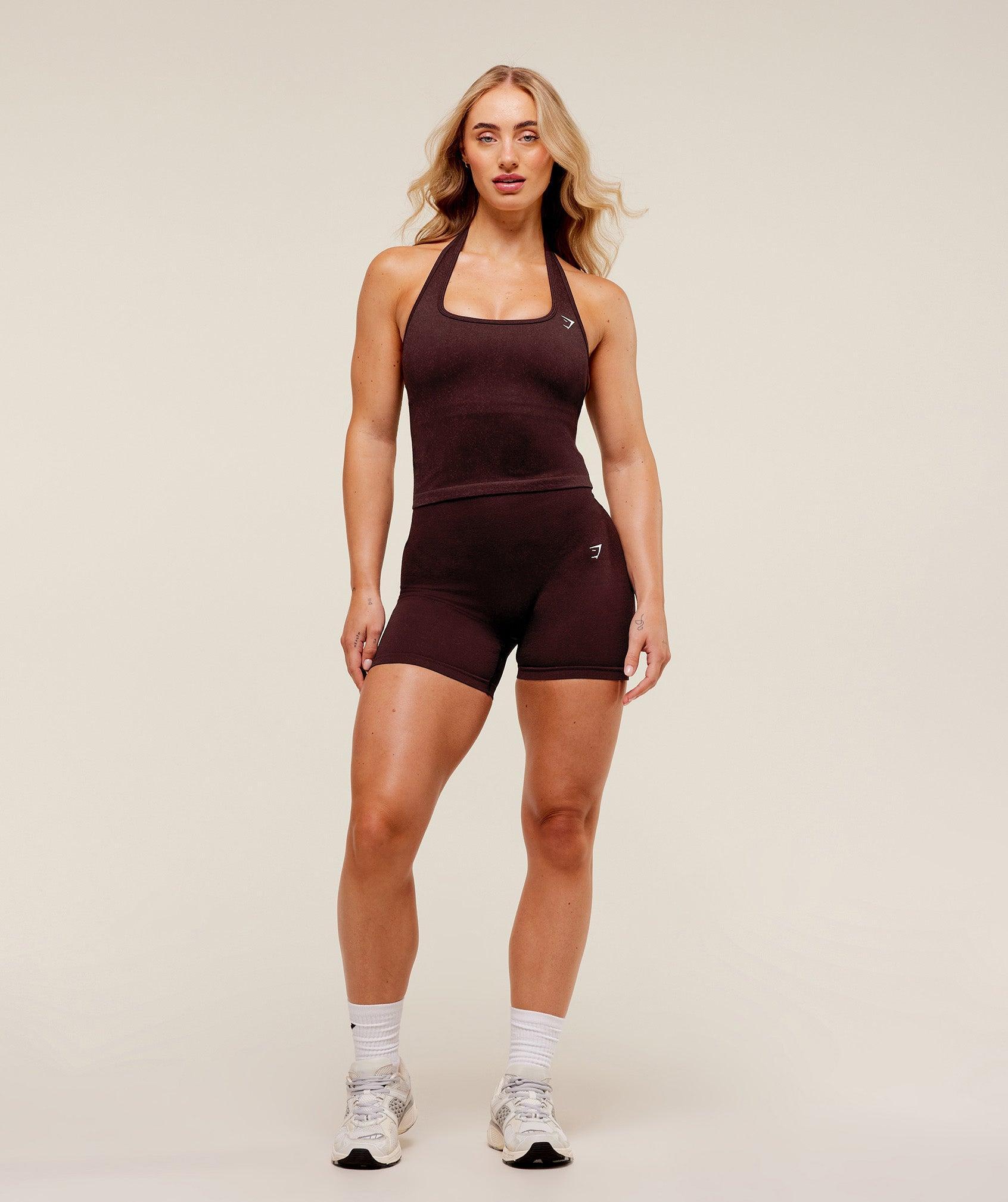 Gymshark Adapt Fleck x Whitney Tank With Shelf - Cherry Purple/Rich Maroon Female Product Image
