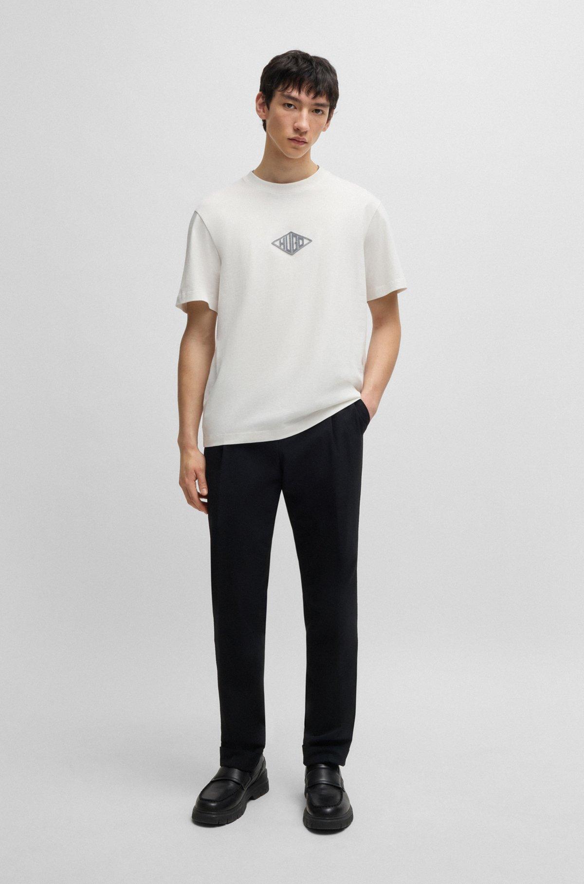 Relaxed-fit T-shirt in cotton with embroidered logo Product Image