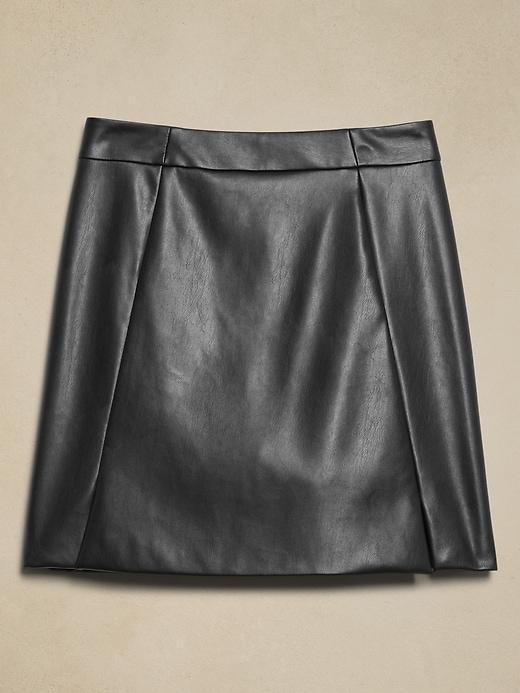 Vegan Leather Mini Skirt Product Image