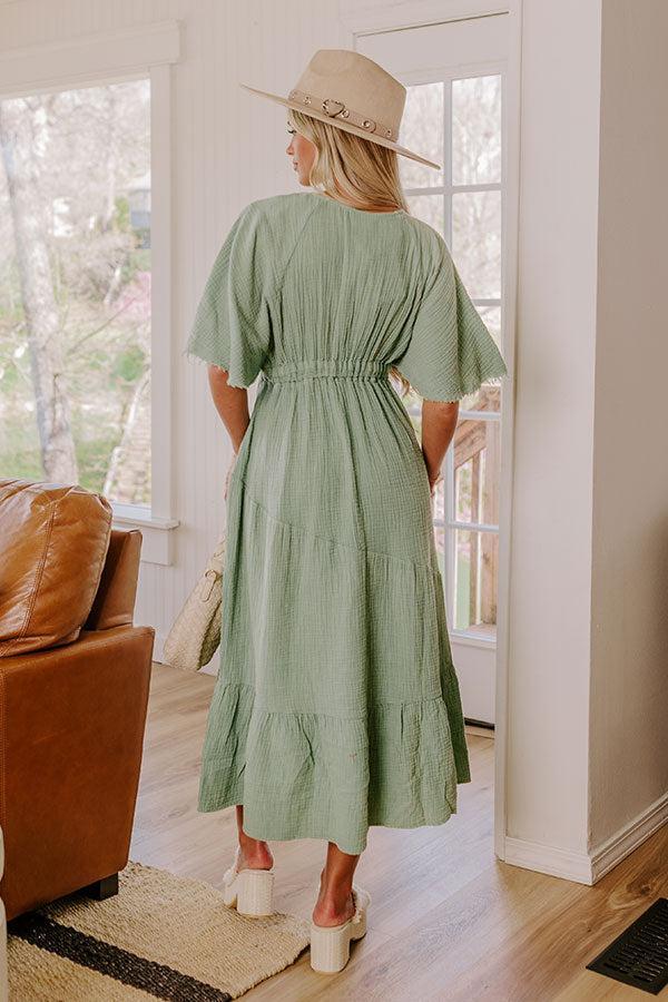 Pursuit Of Happiness Midi Dress in Sage Product Image