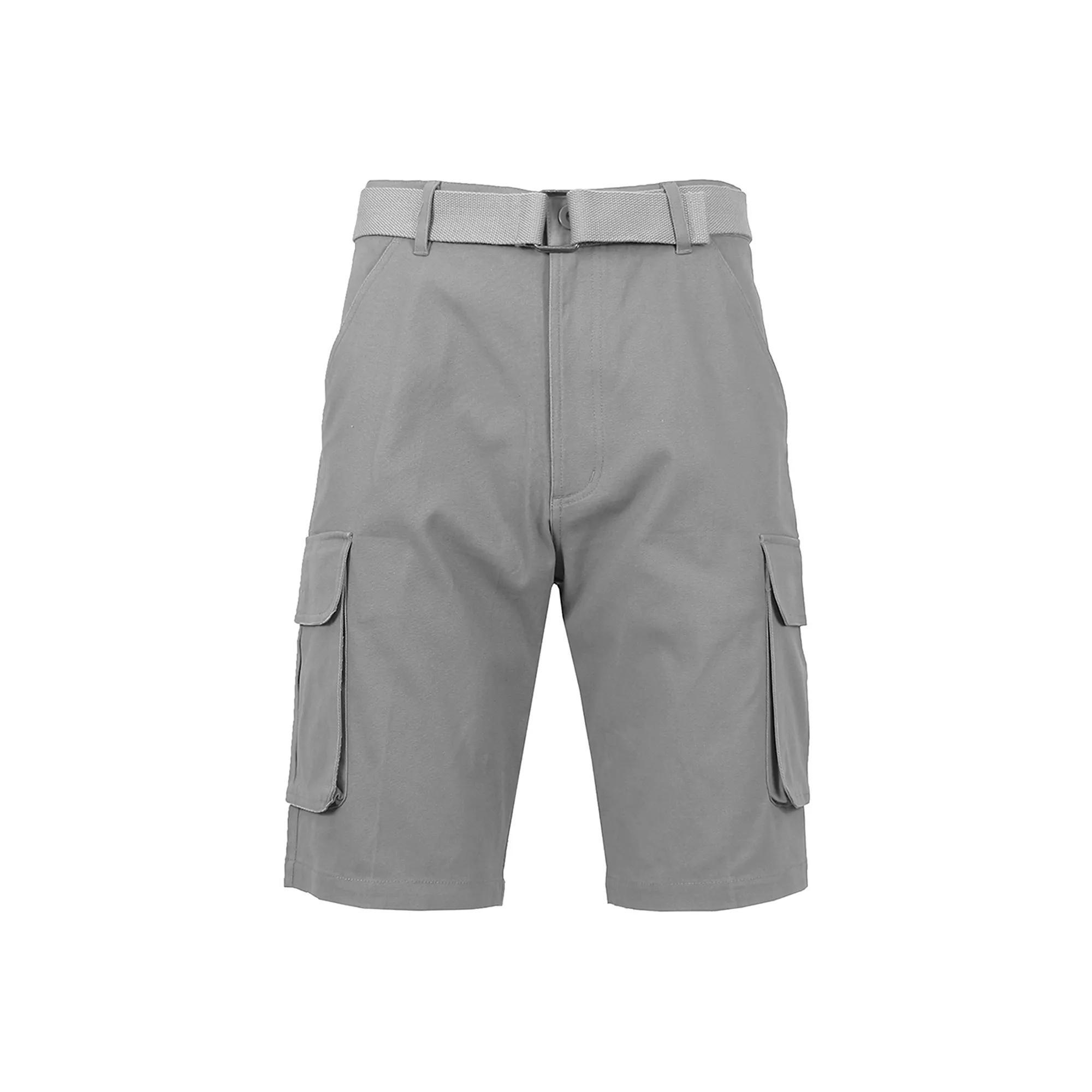Men's Blu Rock 11.5" Slim Fit Stretch Belted Cargo Shorts, Size: 32, Gray Product Image