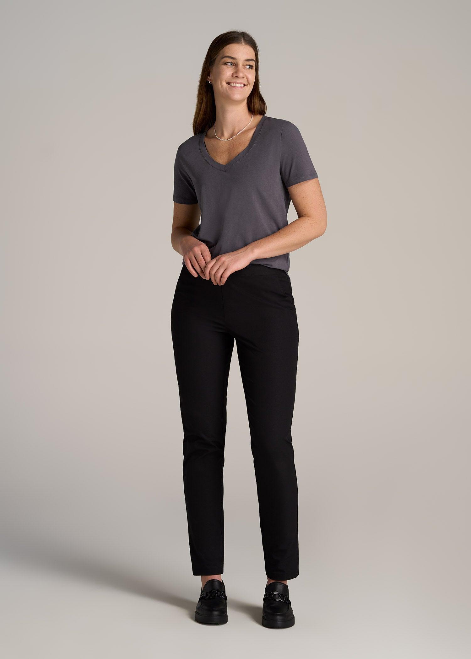 Women's Tall Scoop V-Neck Tee in Charcoal Product Image