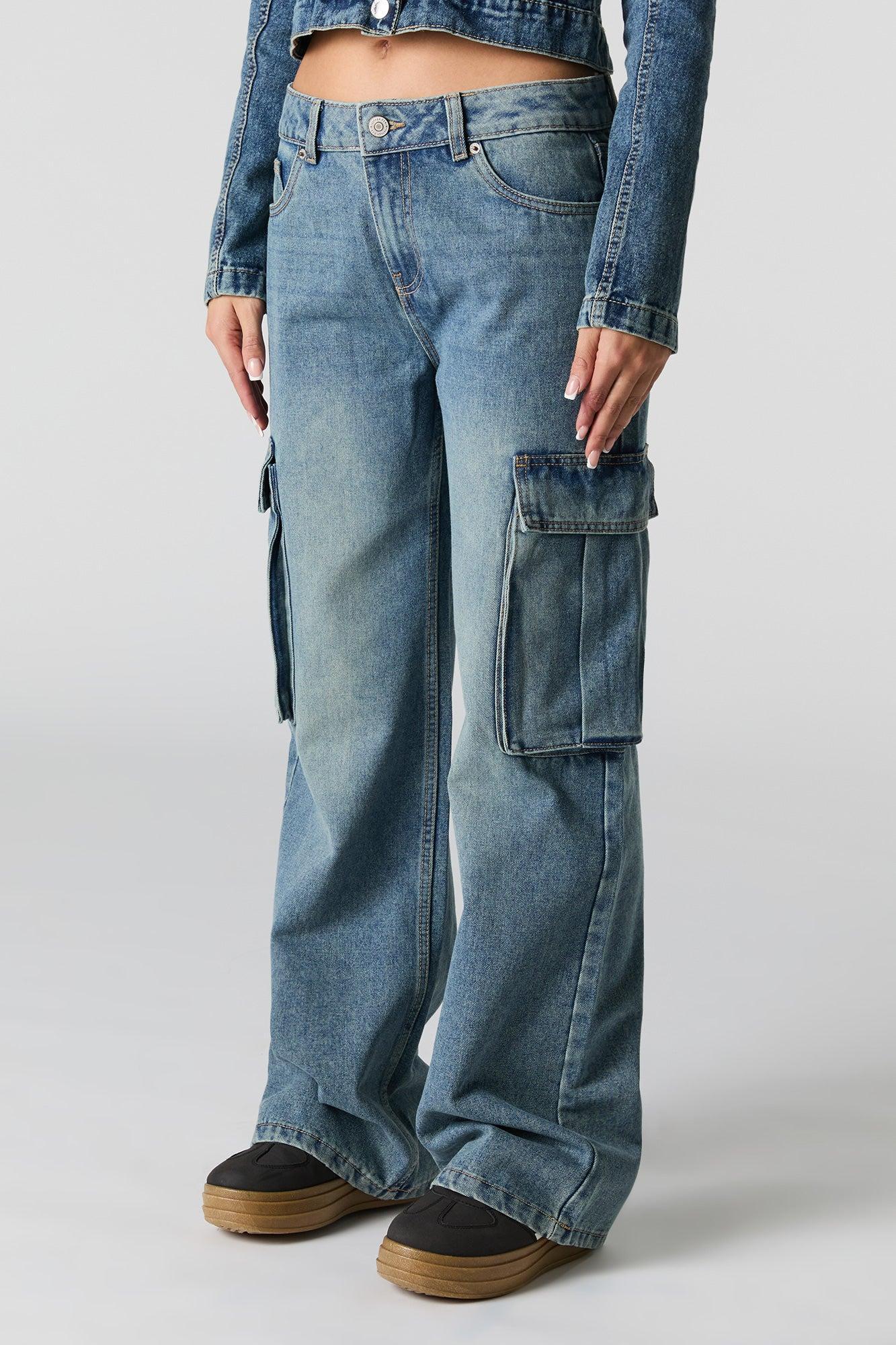 Wide Leg Cargo Jean Female Product Image