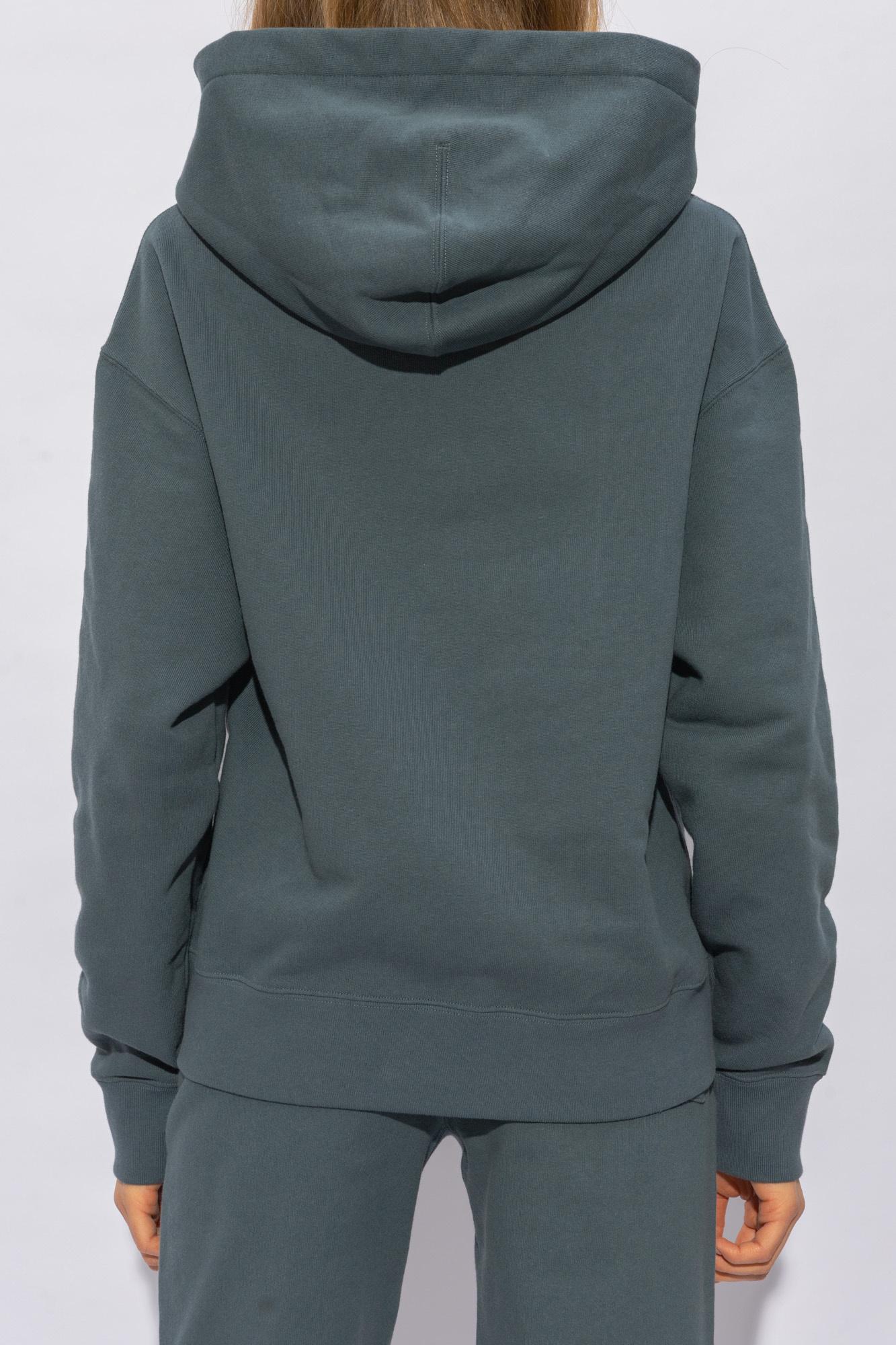 JIL SANDER Appliqué-logo Cotton Hoodie In Gray Product Image