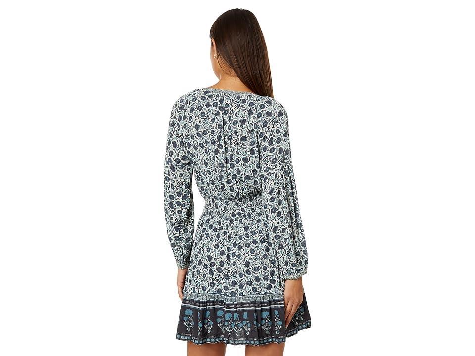 Faherty Montana Floral Print V-Neck Long Sleeve Blouson Dress Product Image
