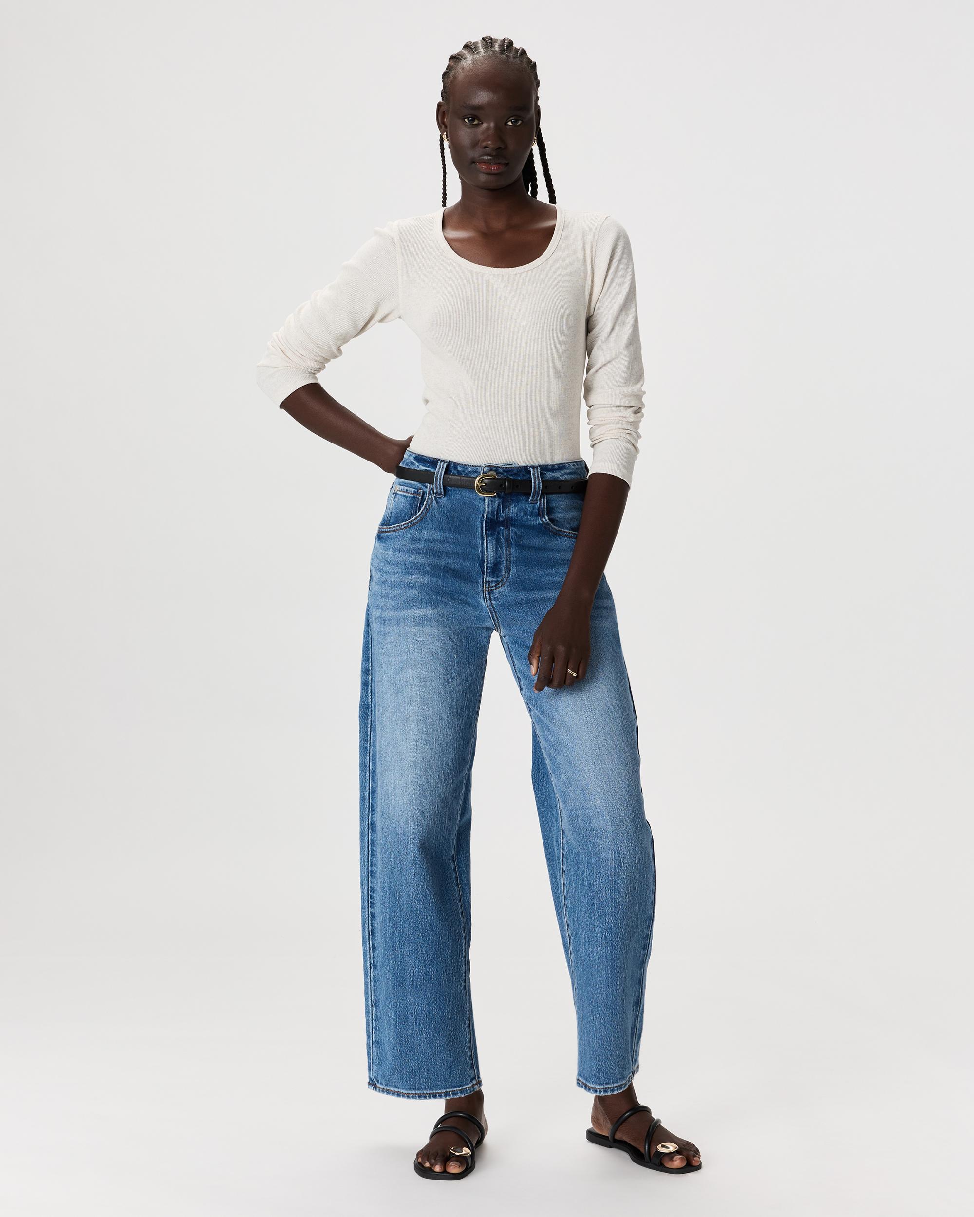 Quince | Women's Micro-Rib Long Sleeve T-Shirt Organic Cotton Product Image