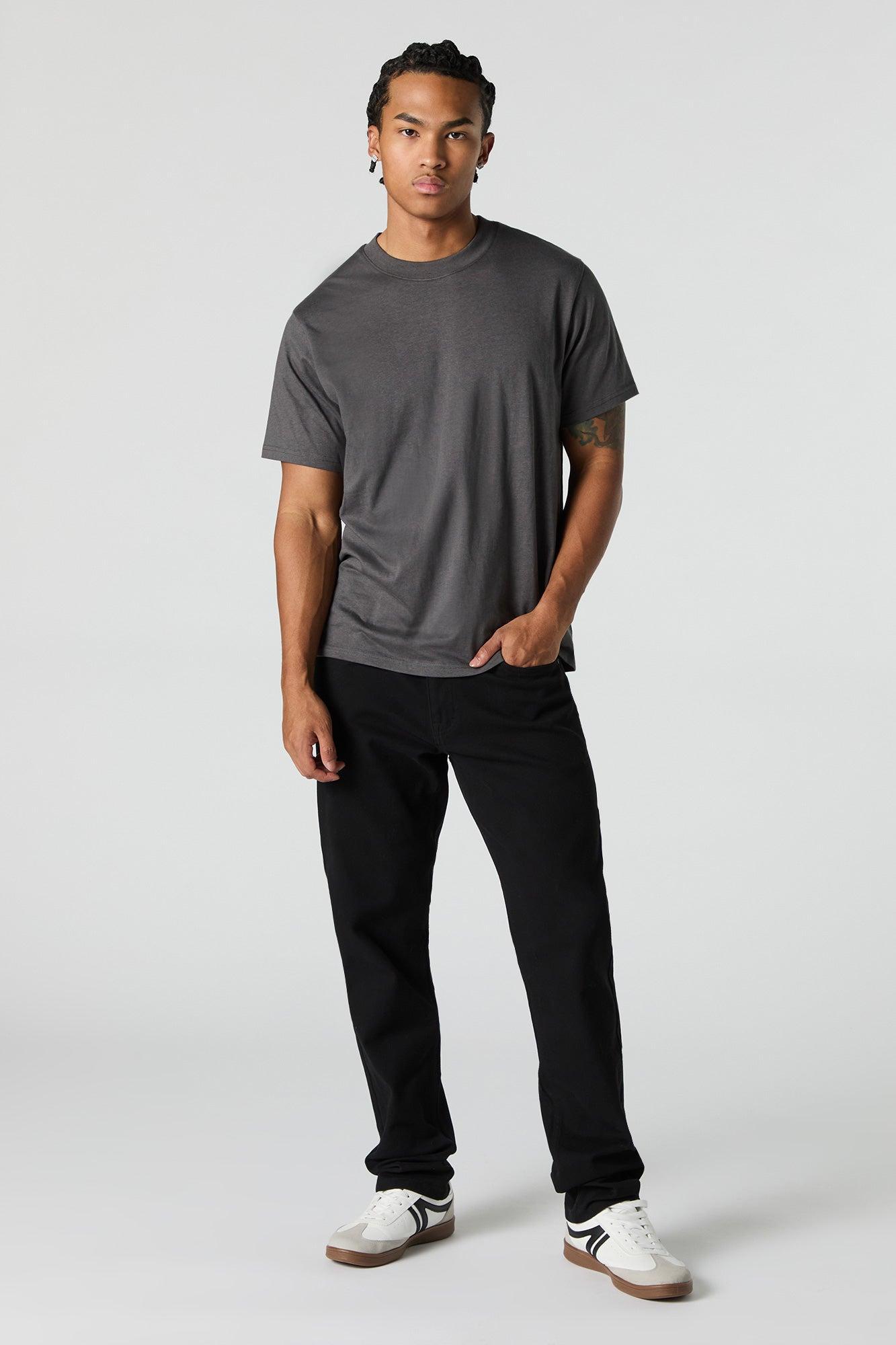 Solid Crewneck T-Shirt Male Product Image