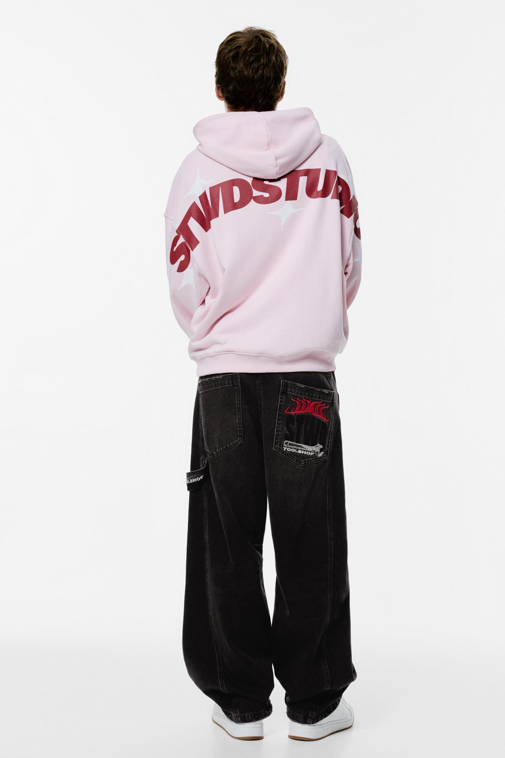 Balloon fit jeans with embroidered pocket Product Image