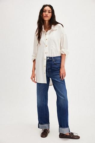 MOTHER The Spitfire Nerdy Cuff Jeans Product Image
