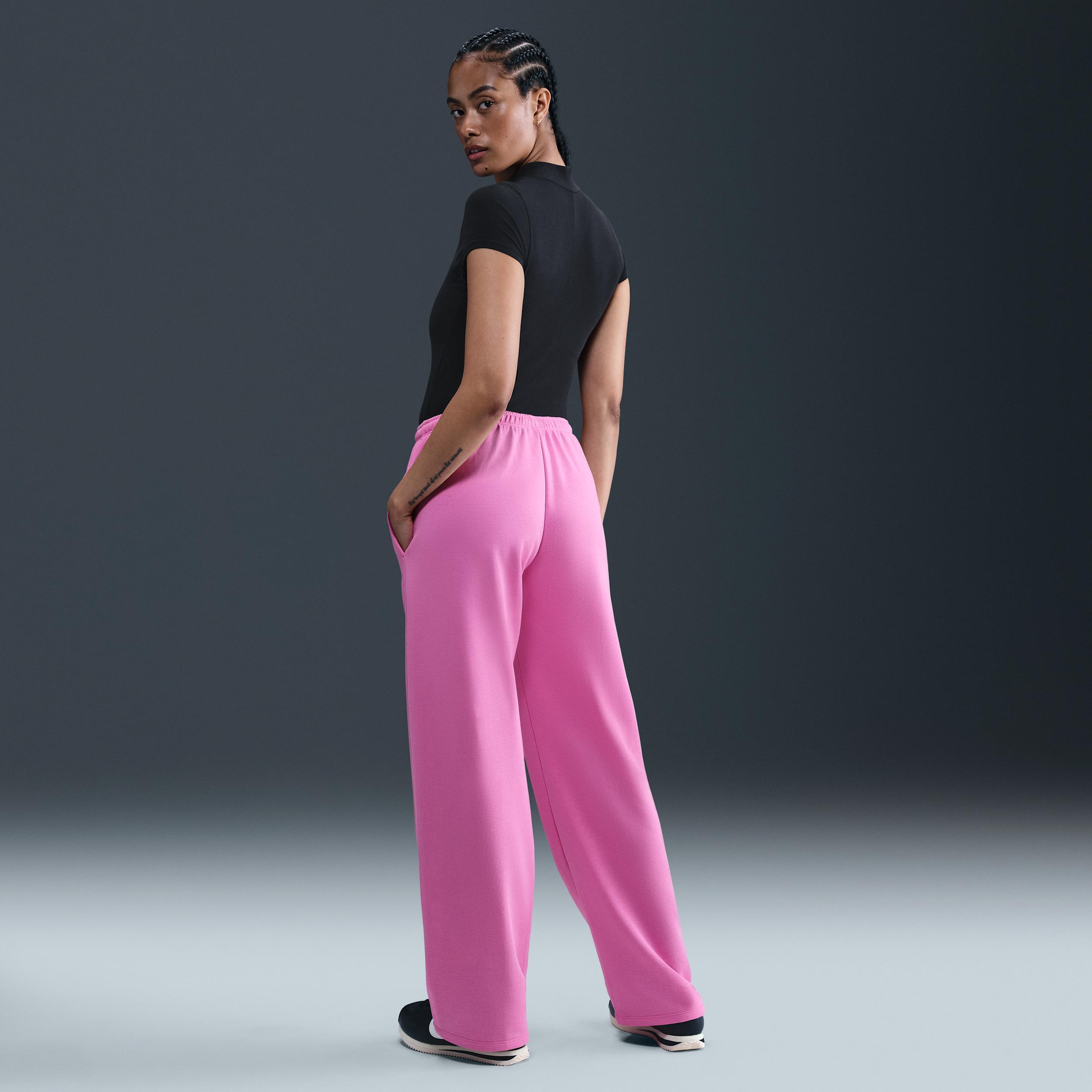 Women's Nike Sportswear Chill Terry Mid-Rise French Terry Open-Hem Sweatpants Product Image