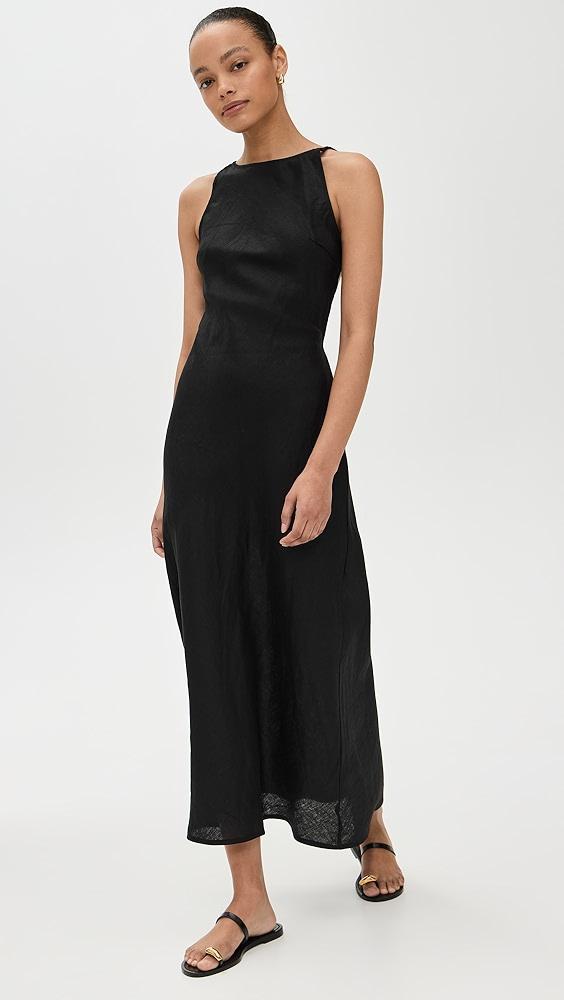 VRG GRL Opal Linen Maxi Dress Black | Shopbop Product Image