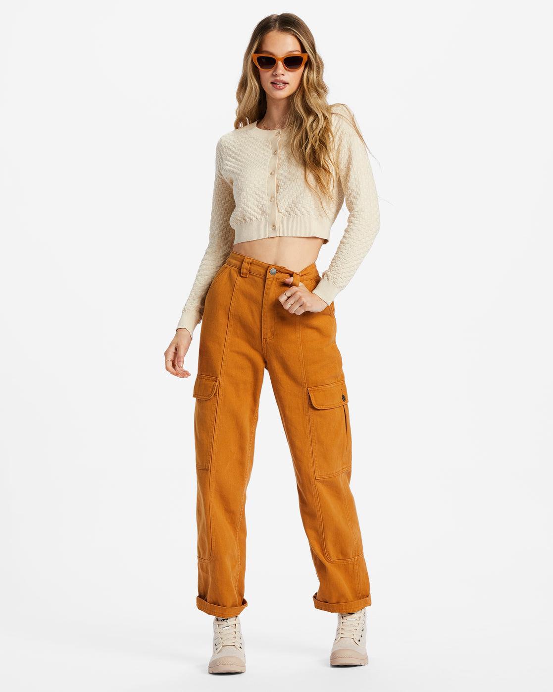 Wall To Wall Denim Cargo Pants - Cider Female Product Image