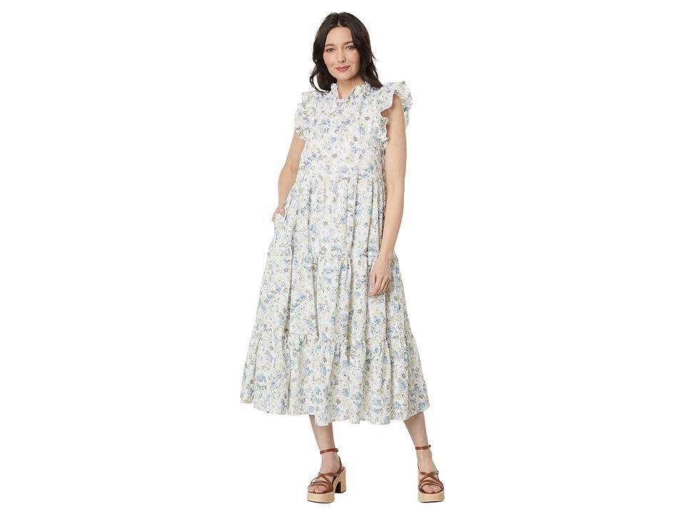 Womens Eliza Floral Tiered Midi-Dress Product Image