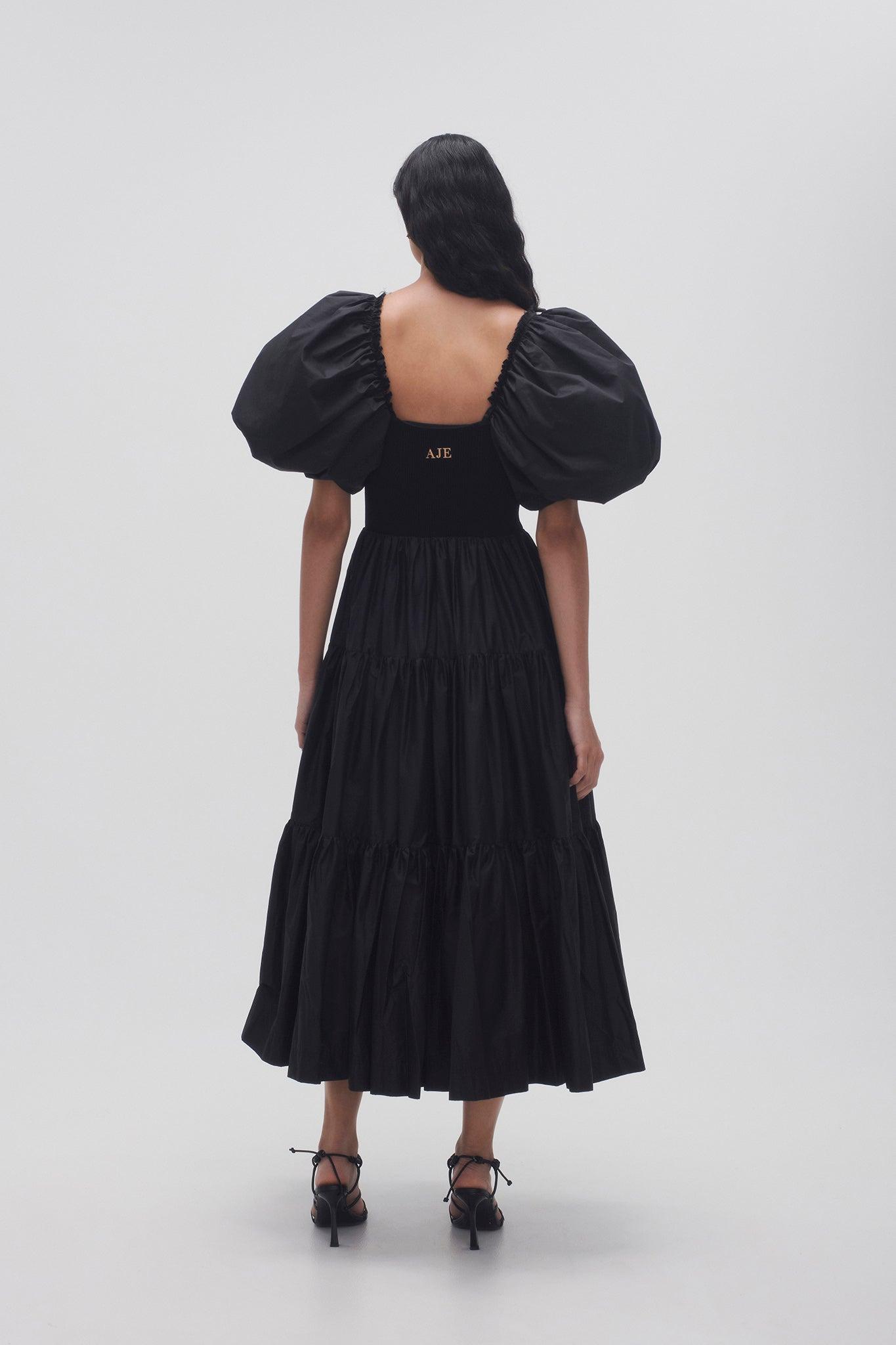 Casa Puff Sleeve Midi Dress Product Image