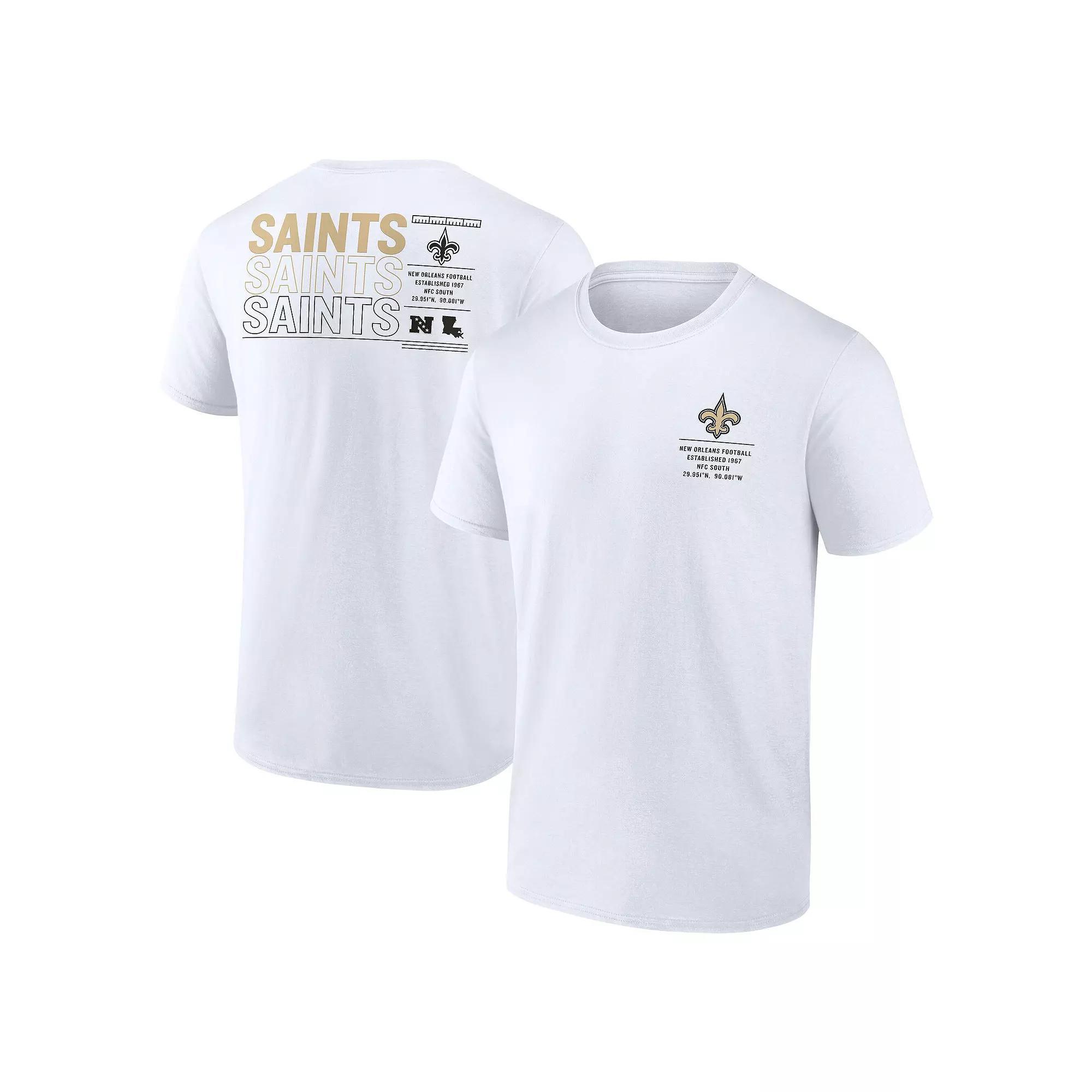 Men's Fanatics White New Orleans Saints Repeat Stats T-Shirt, Size: Medium Product Image