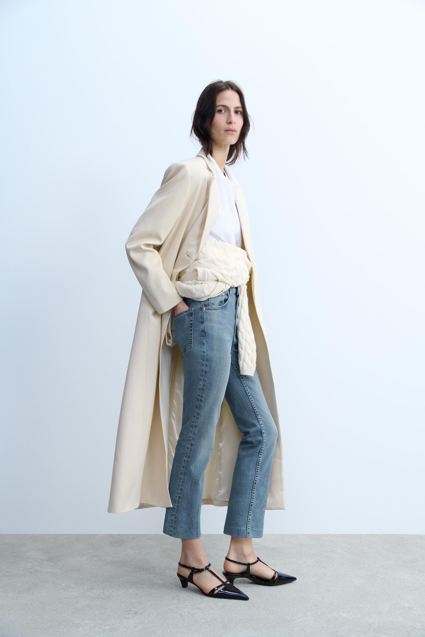 ZW COLLECTION HIGH WAIST CROPPED BOOTCUT JEANS Product Image