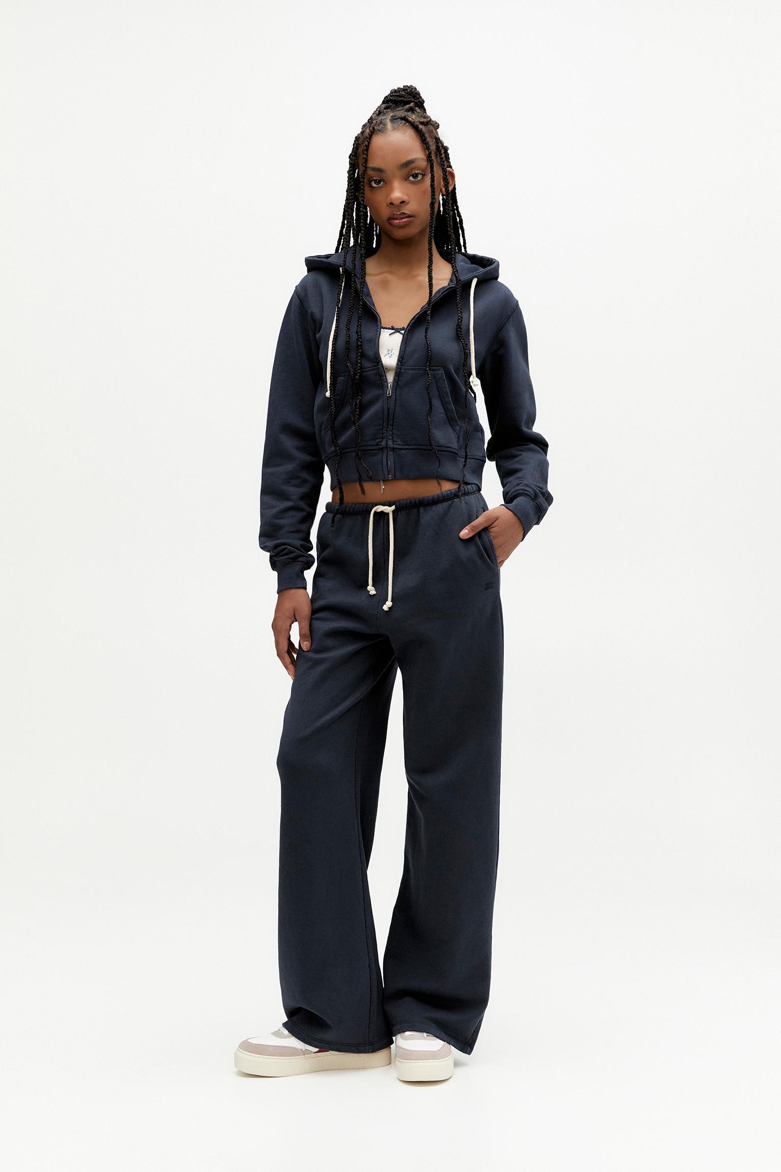 Cropped zip-up hoodie Product Image