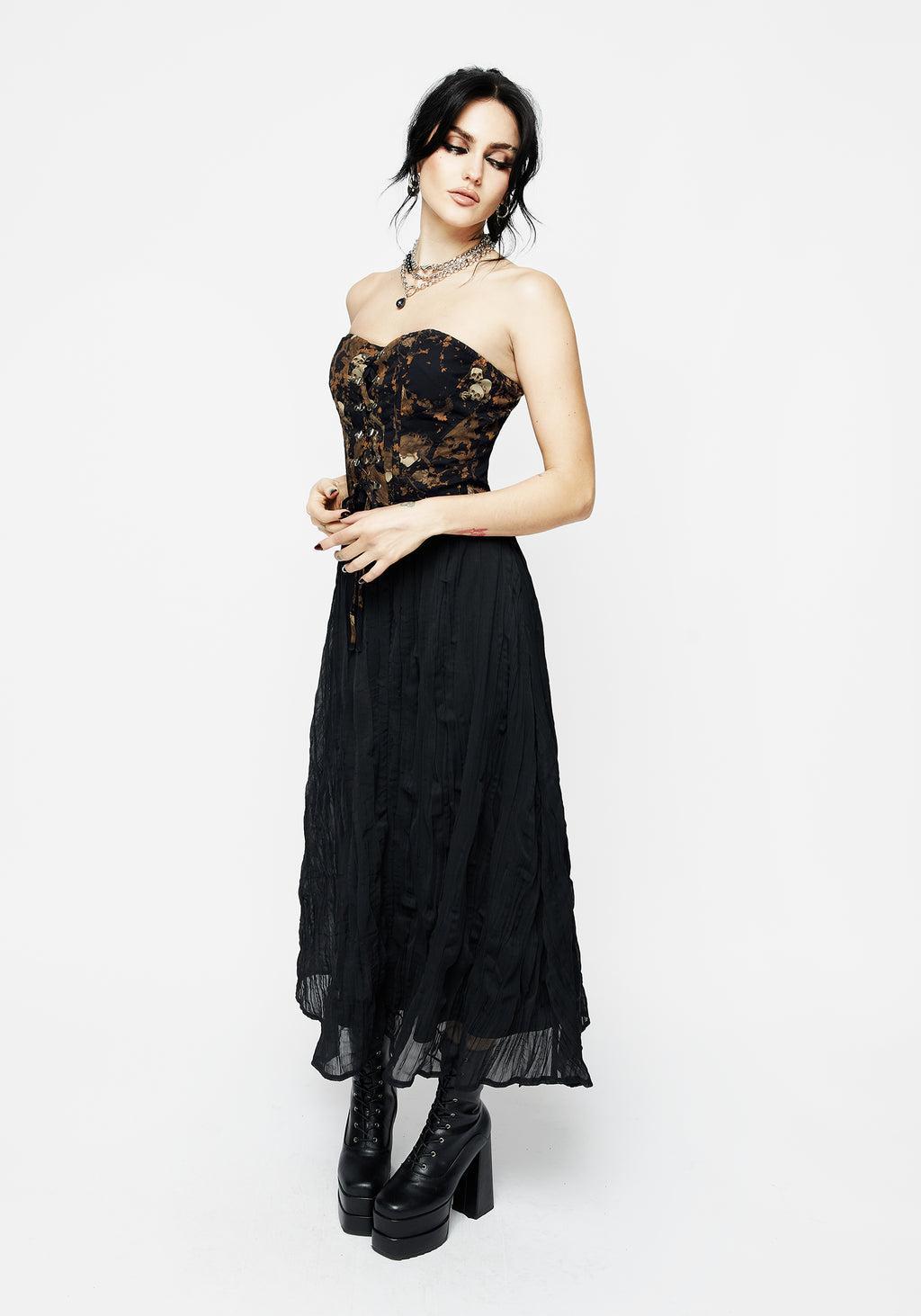 Underworld Cotton Lace Up Corset Top Product Image