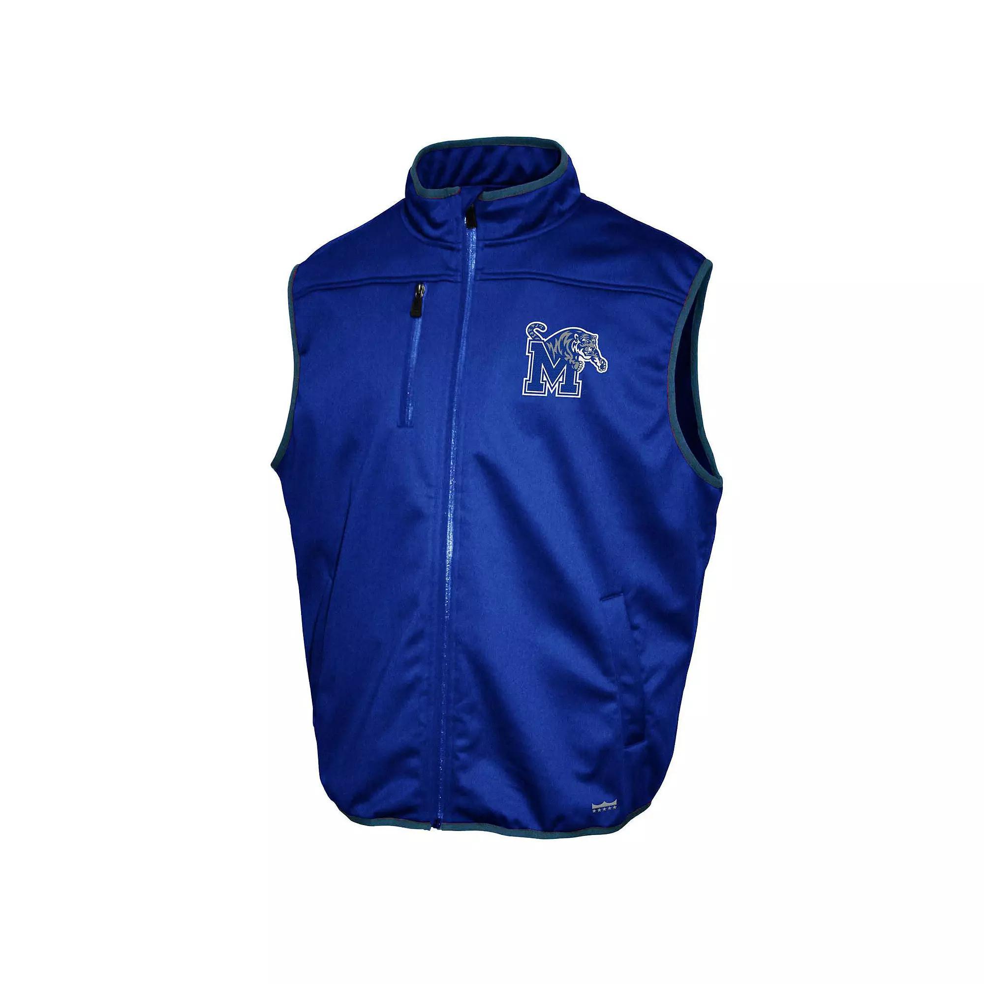 Men's Memphis Tigers Zip Up Softshell Vest, Size: XXL, Royal Product Image
