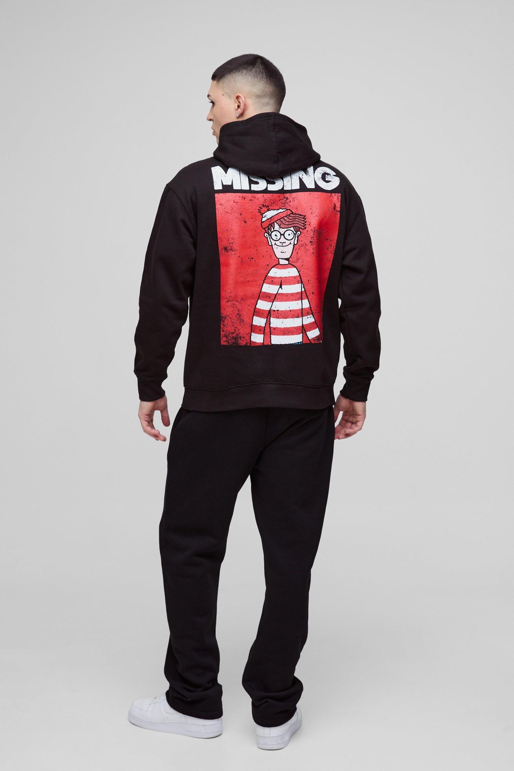 Oversized Where's Wally License Hoodie | boohooMAN USA Product Image