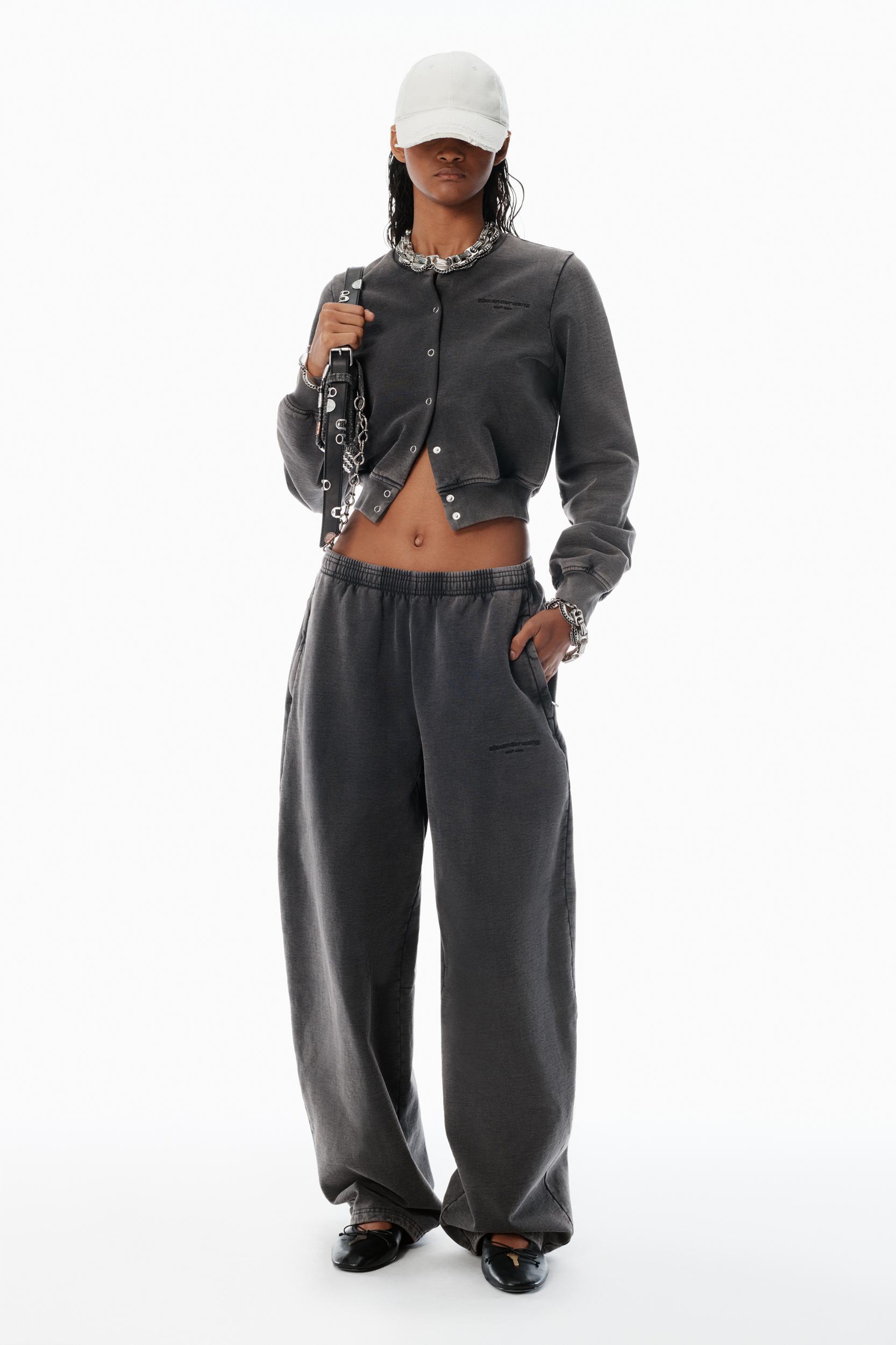 Black Wide-leg Sweatpants Product Image