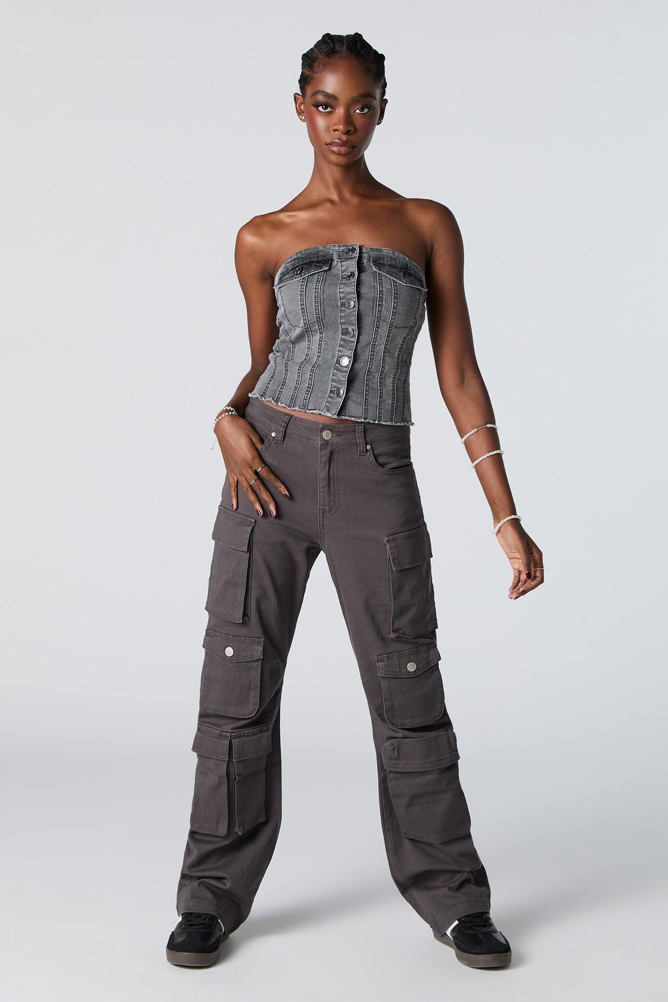 Multi Pocket Straight Leg Cargo Pant Female Product Image